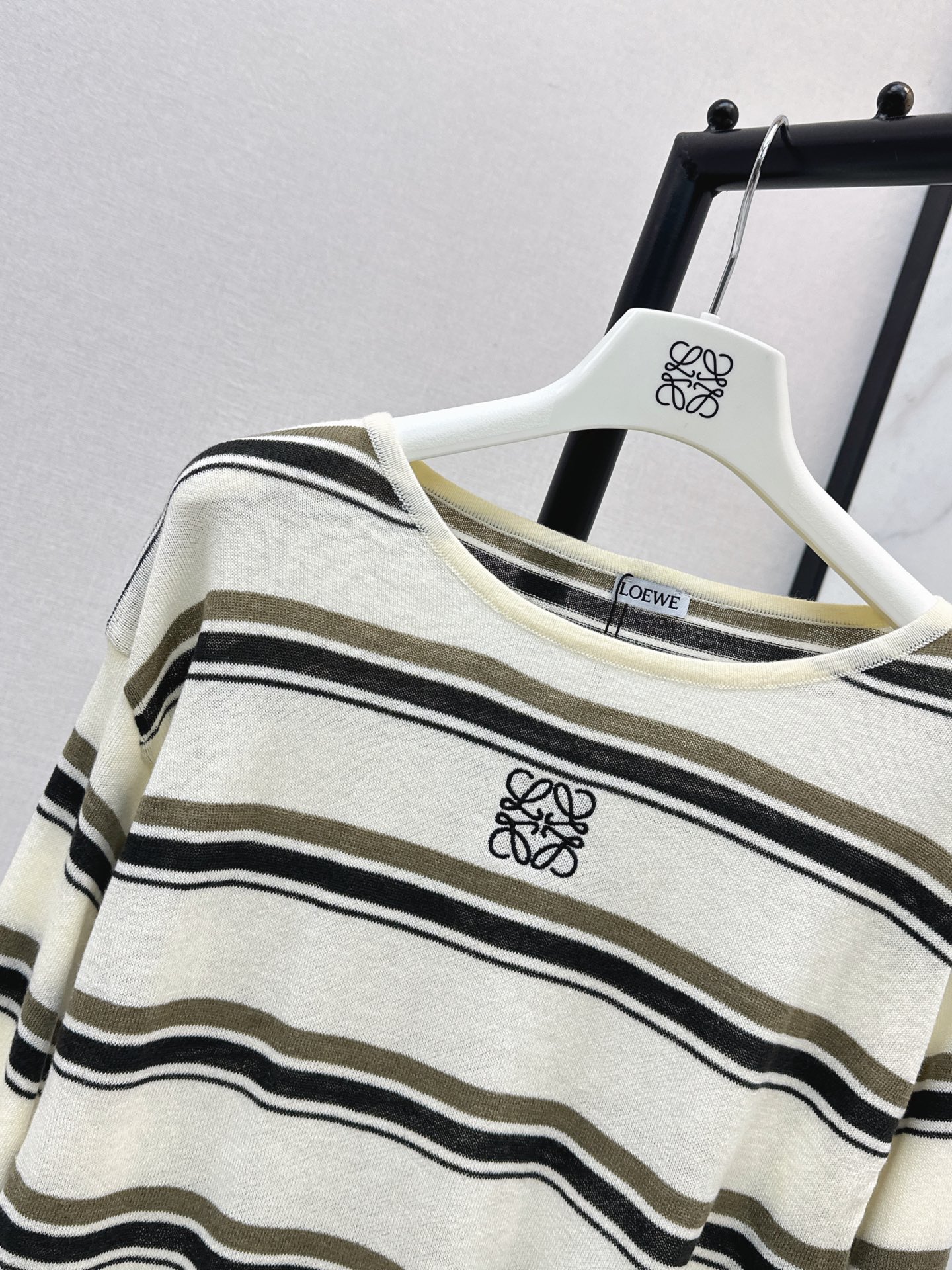 Loe 26ss stripe wool knitwear