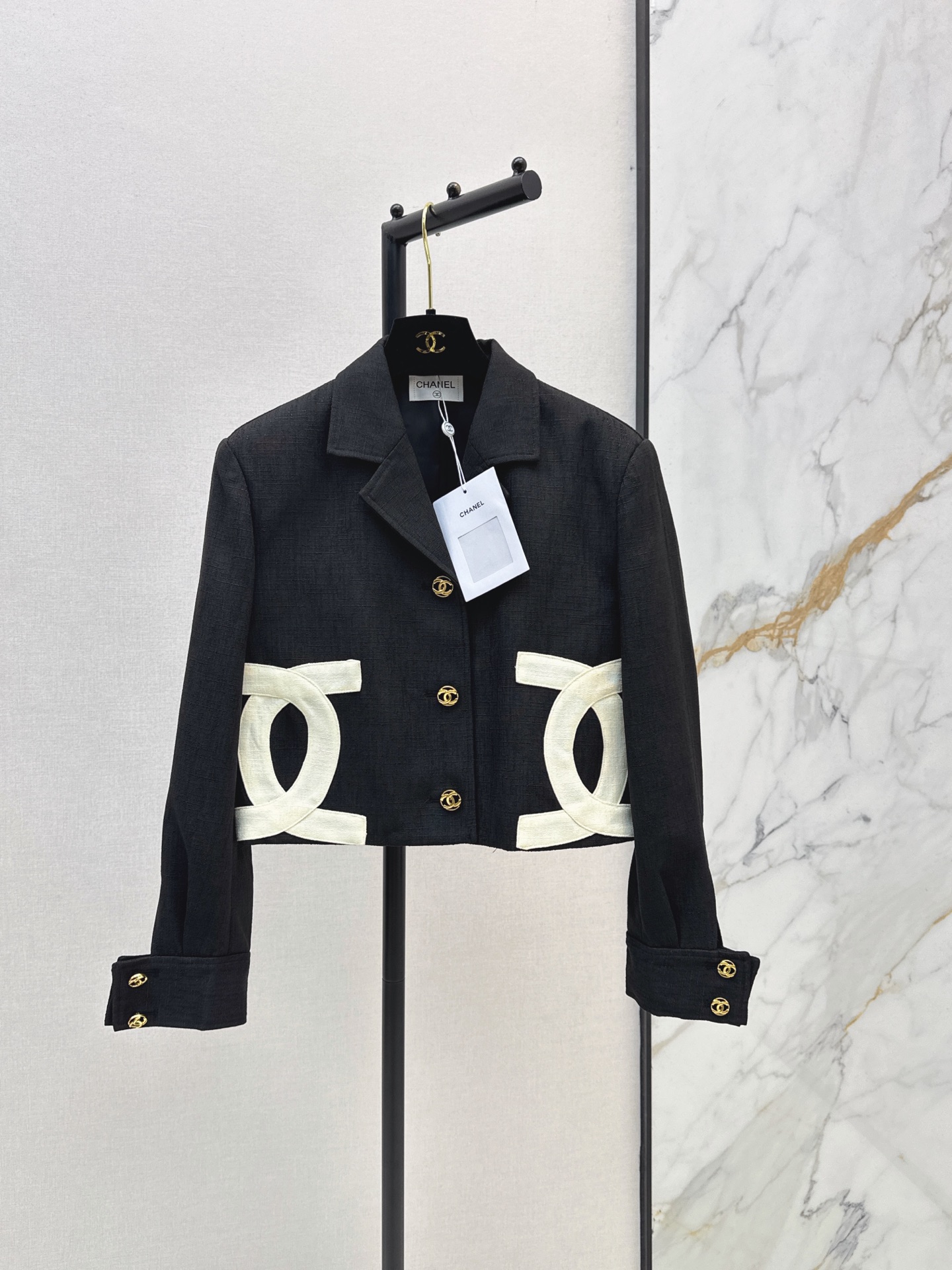 Chan 26fw cropped woven jacket