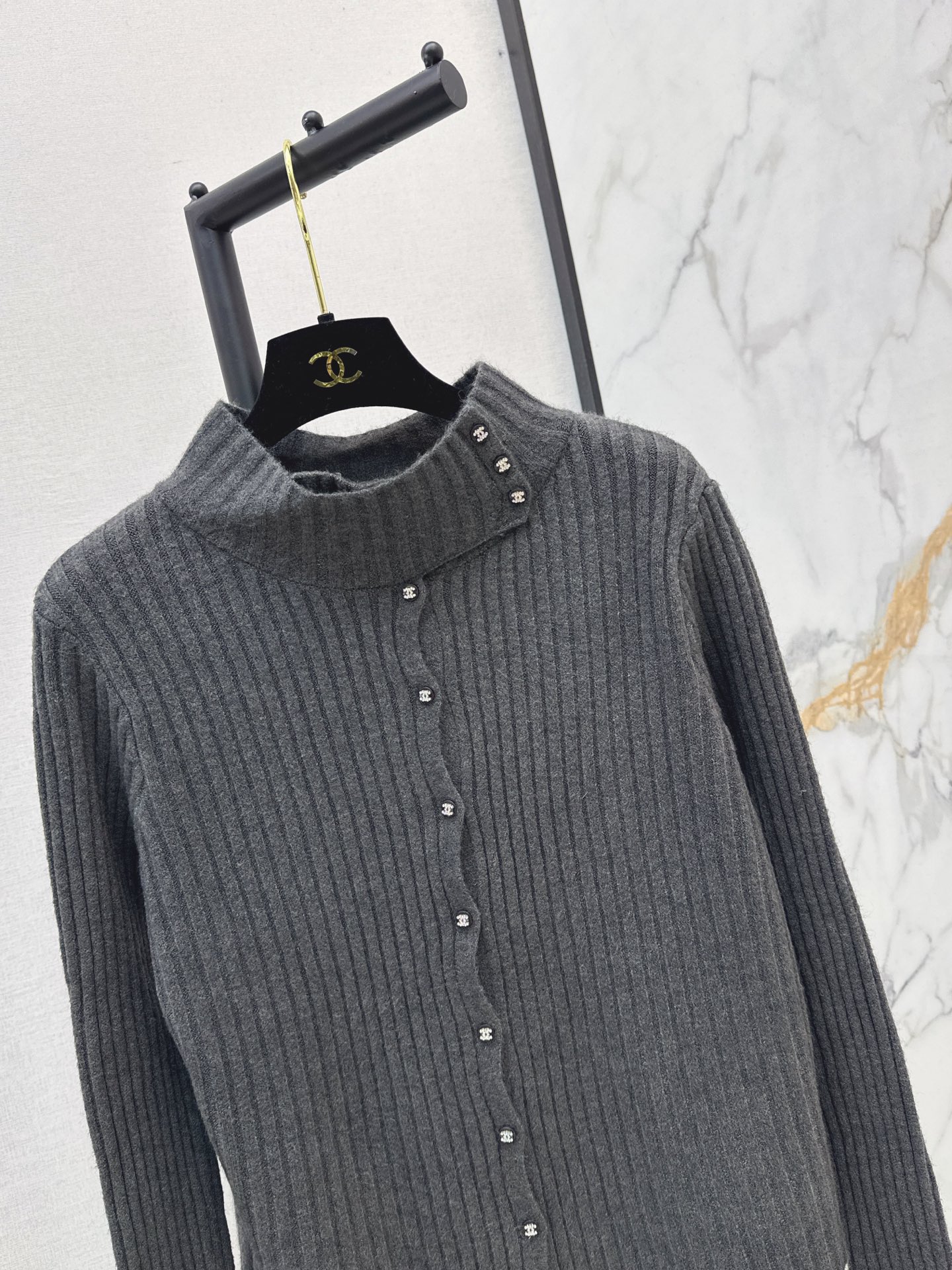Chan 26fw slim-fit knit cardigan