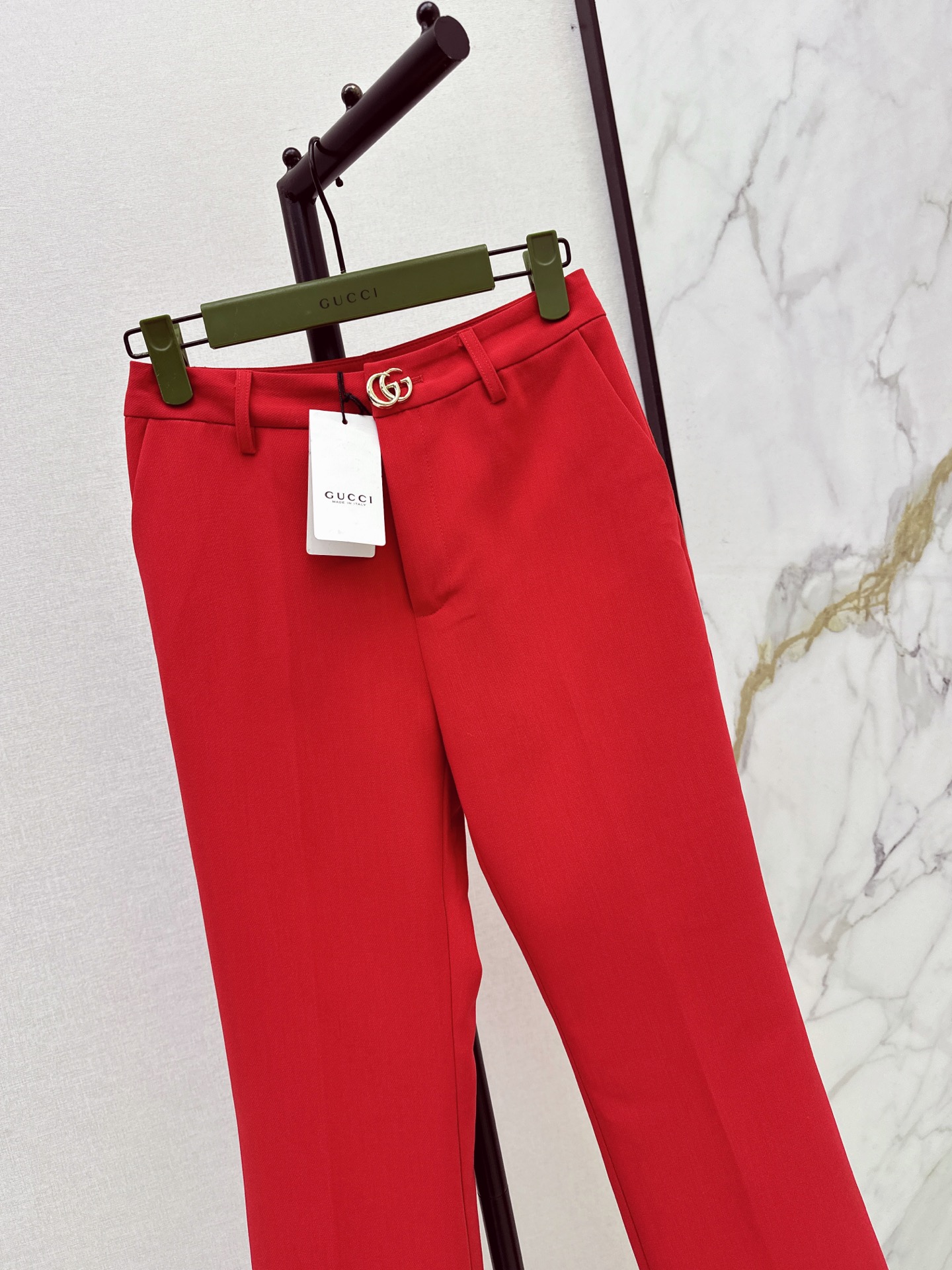 Guc 26fw straight-leg trousers