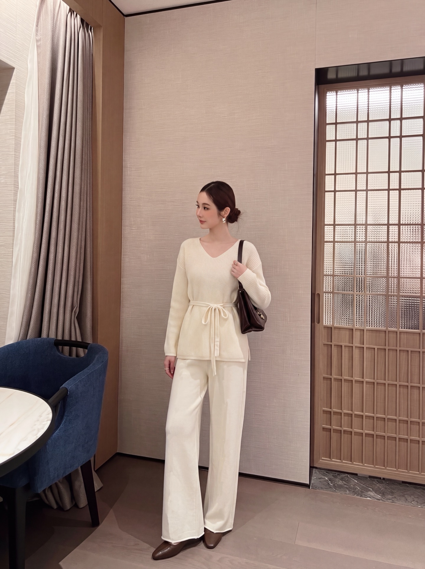 Brun 26fw wool sweater pants sets