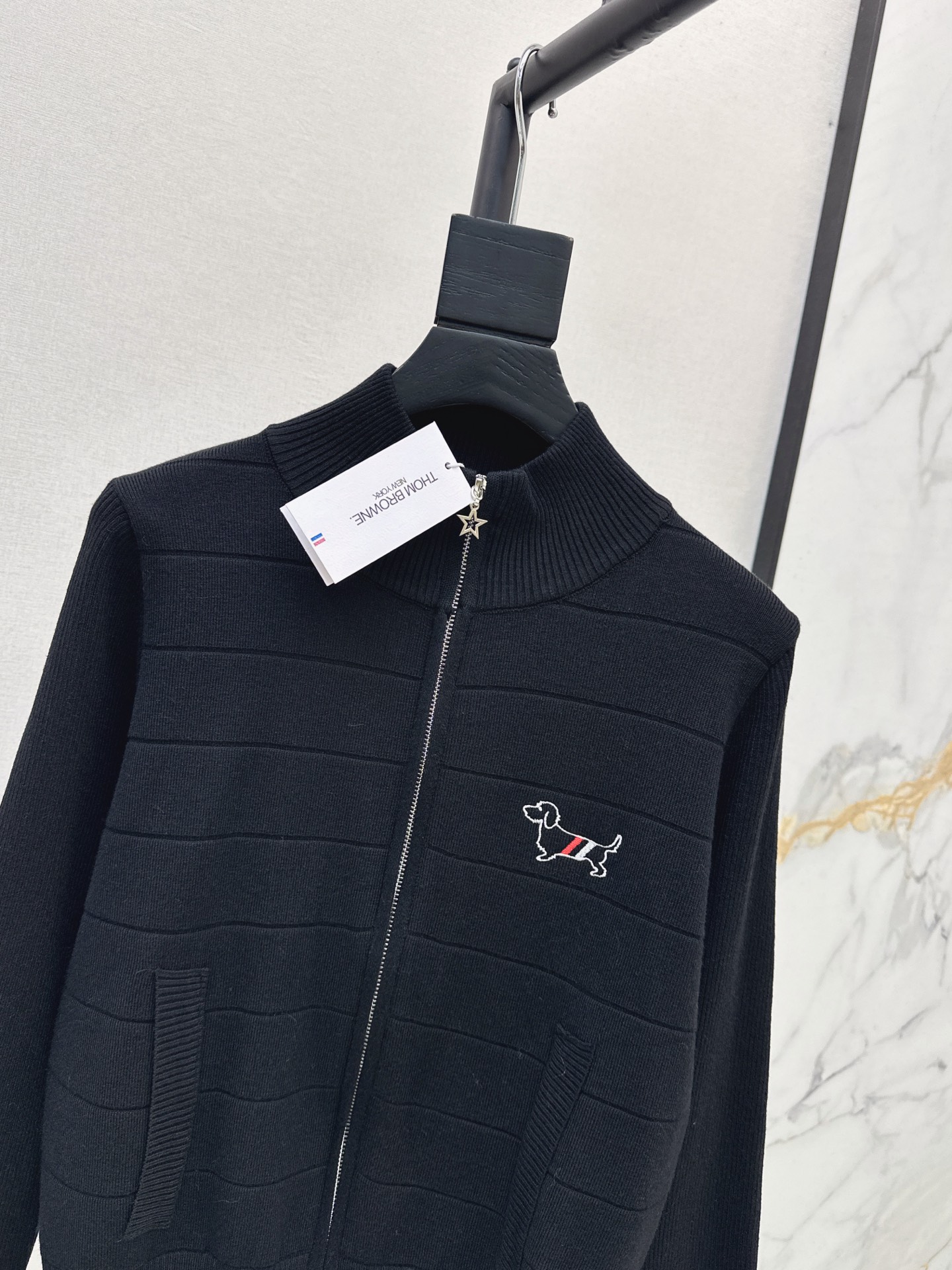 Thom 26fw embroidery knit cardigan