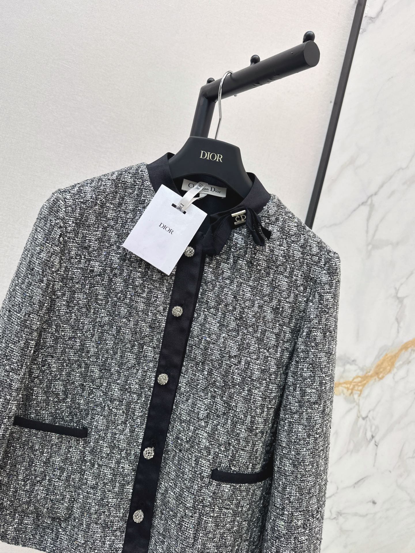 CD 26fw jacquard bow jacket