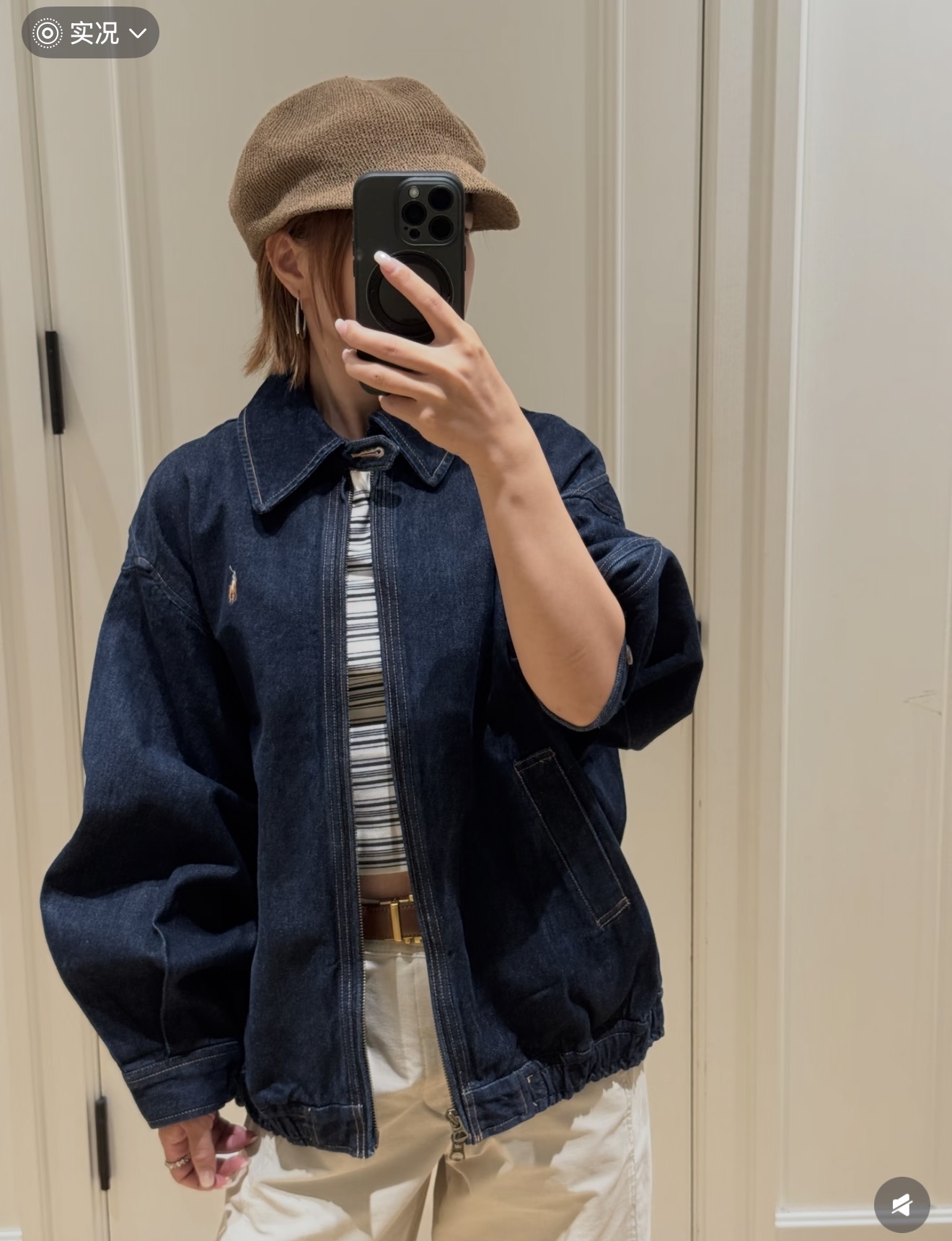 Ralp 26f w denim padded jacket