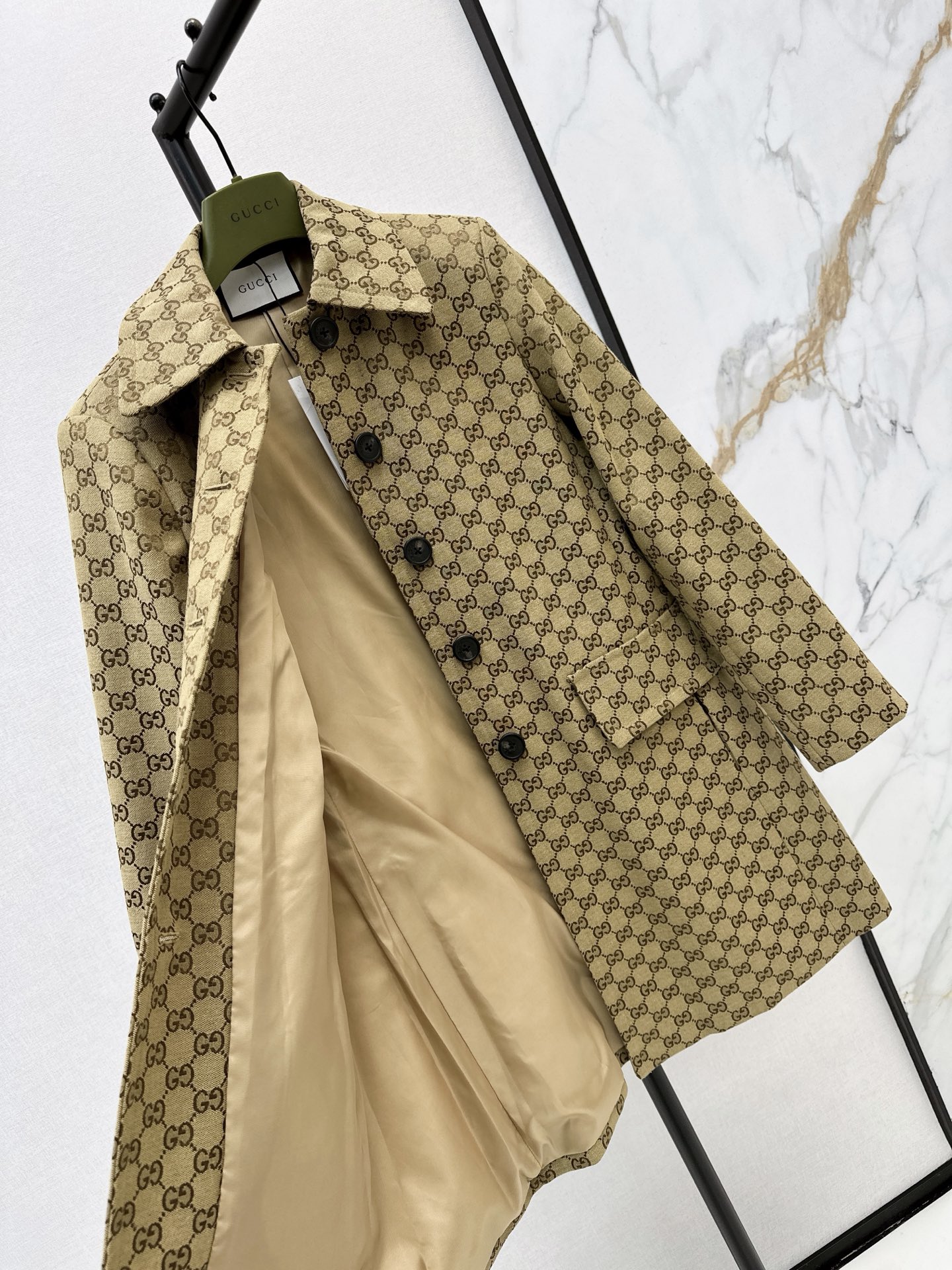 Guc 26fw jacquard long jacket