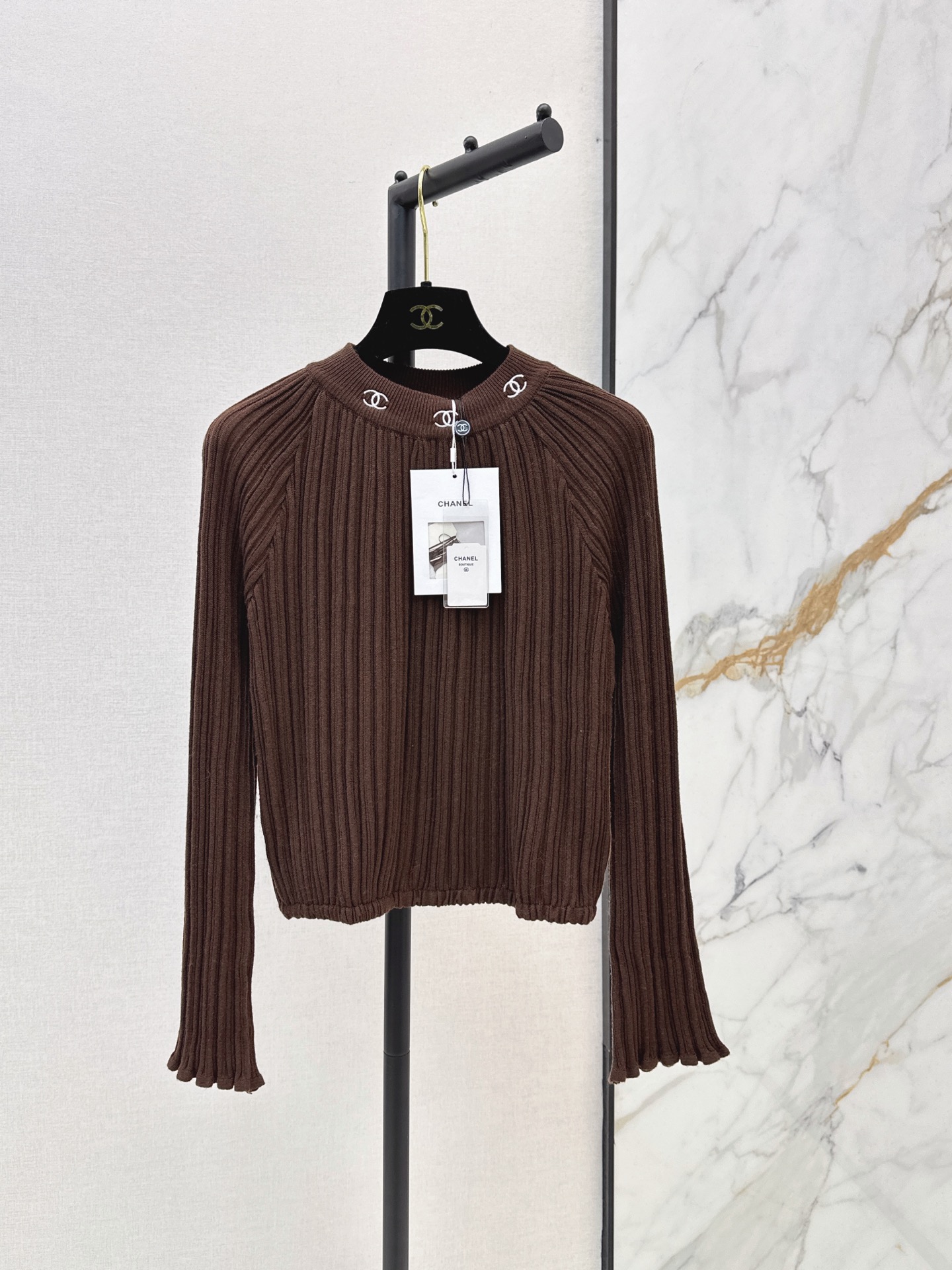 Chan 26fw ribble knit sweater