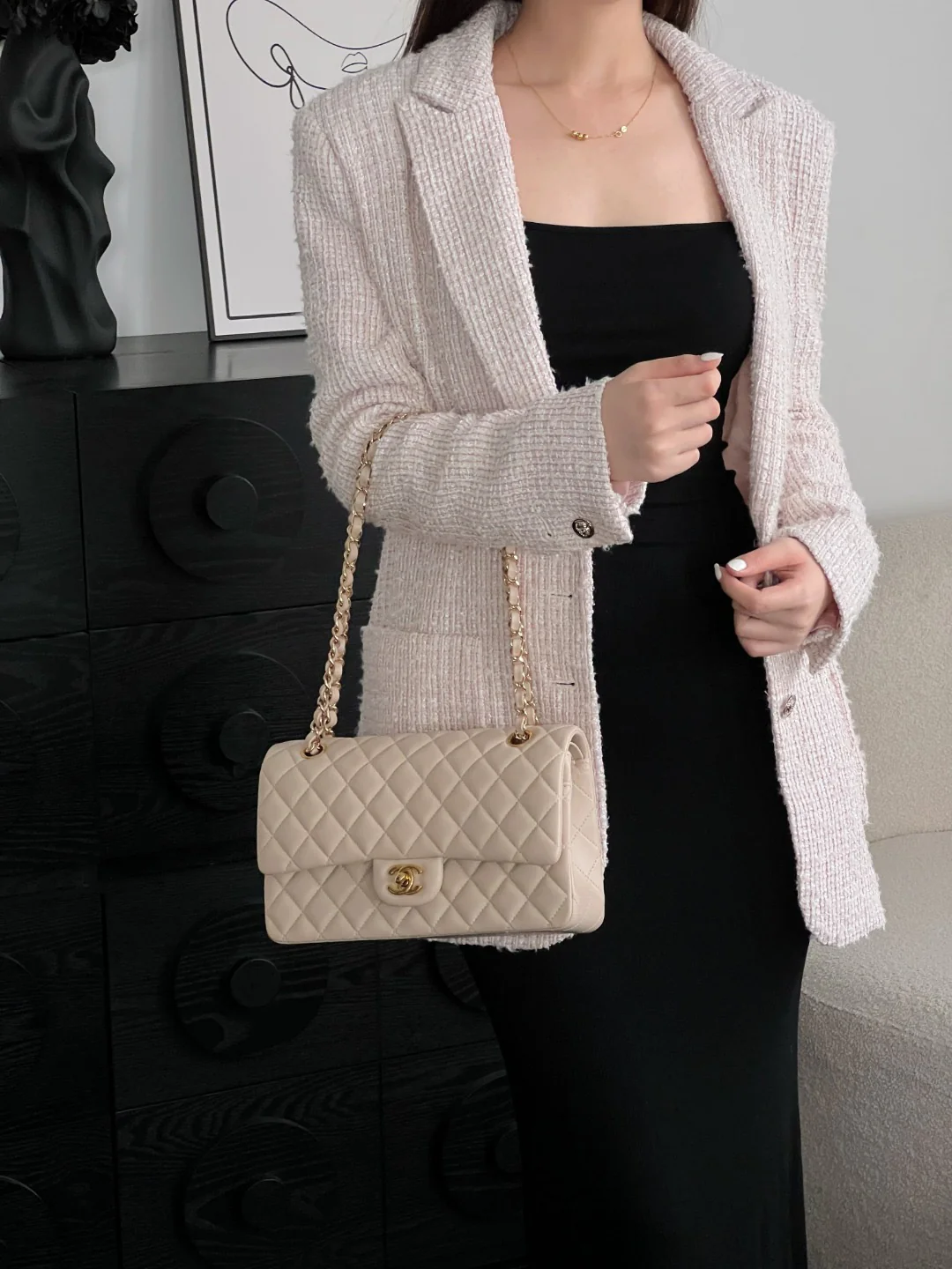 Chan cf25 chain shoulder bag