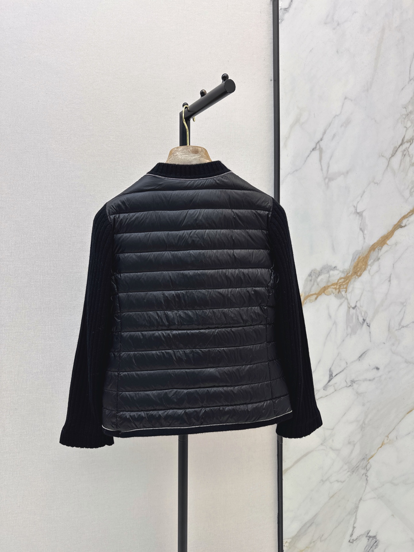 Brun 26fw wool knit contract down jacket