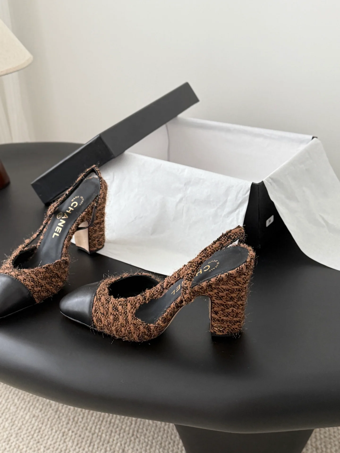 Chan 25fw slingback heels