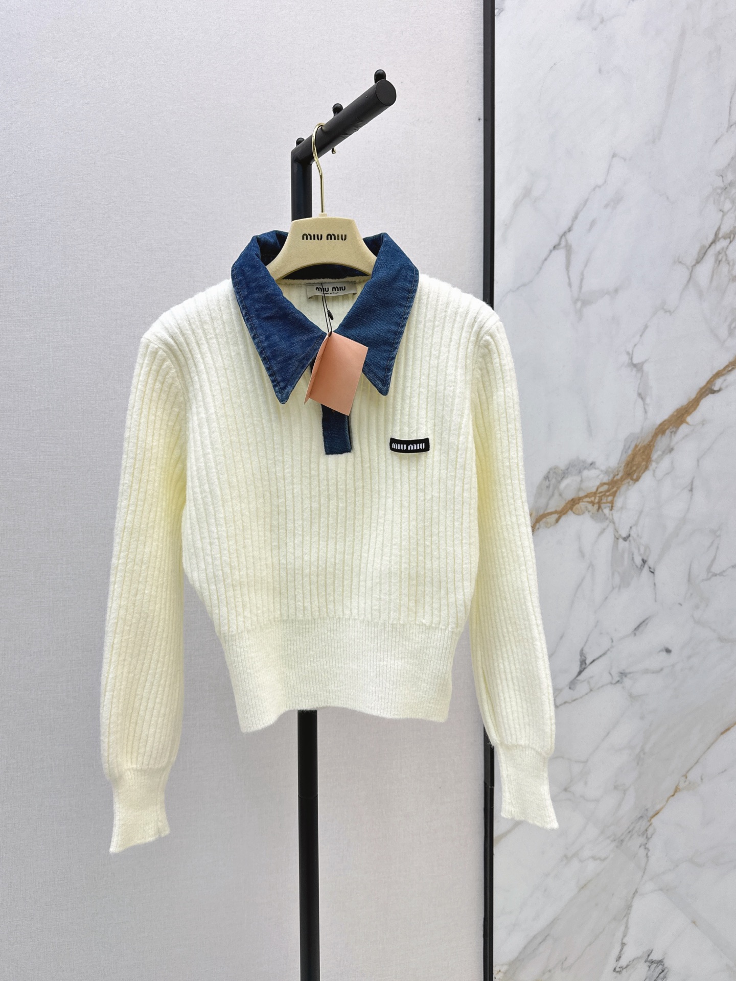 Miu 26fw 2in1 knit sweater
