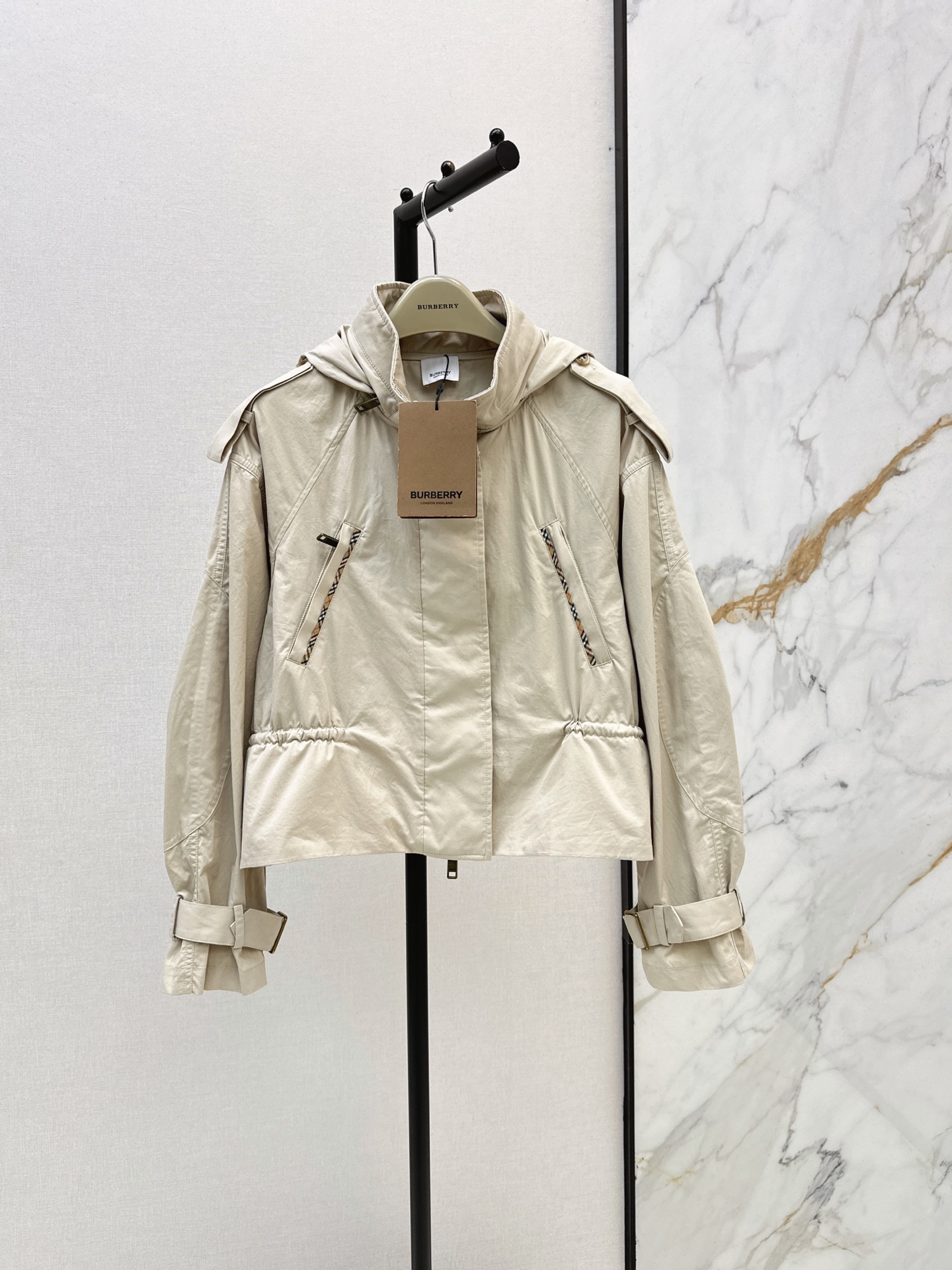 Bur 26fw hooded trench coats