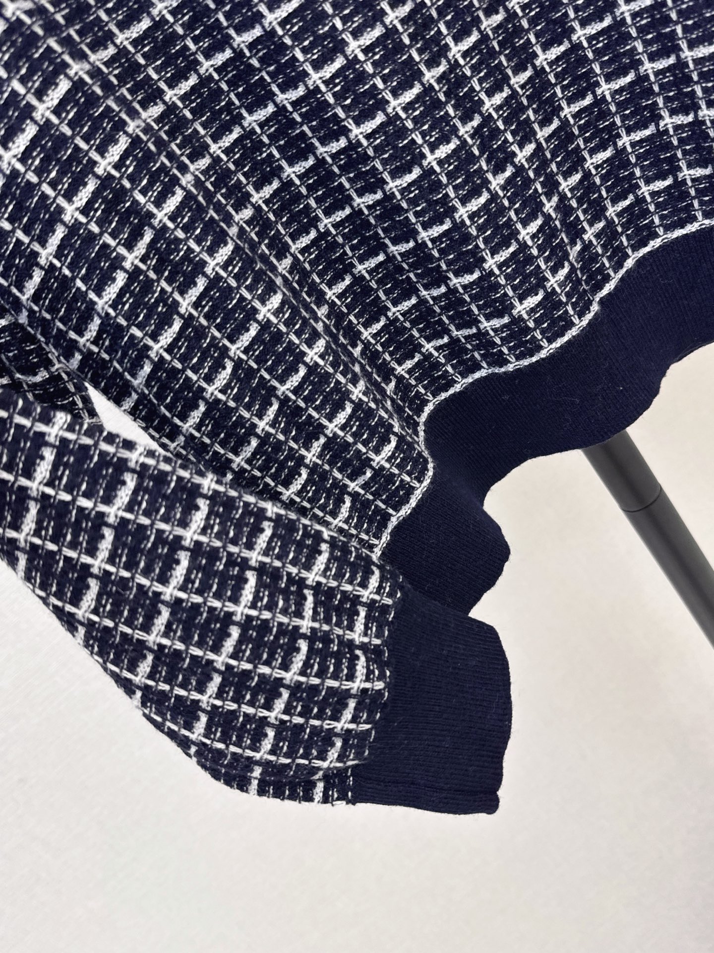 Chan 26fw check jacquard sweater