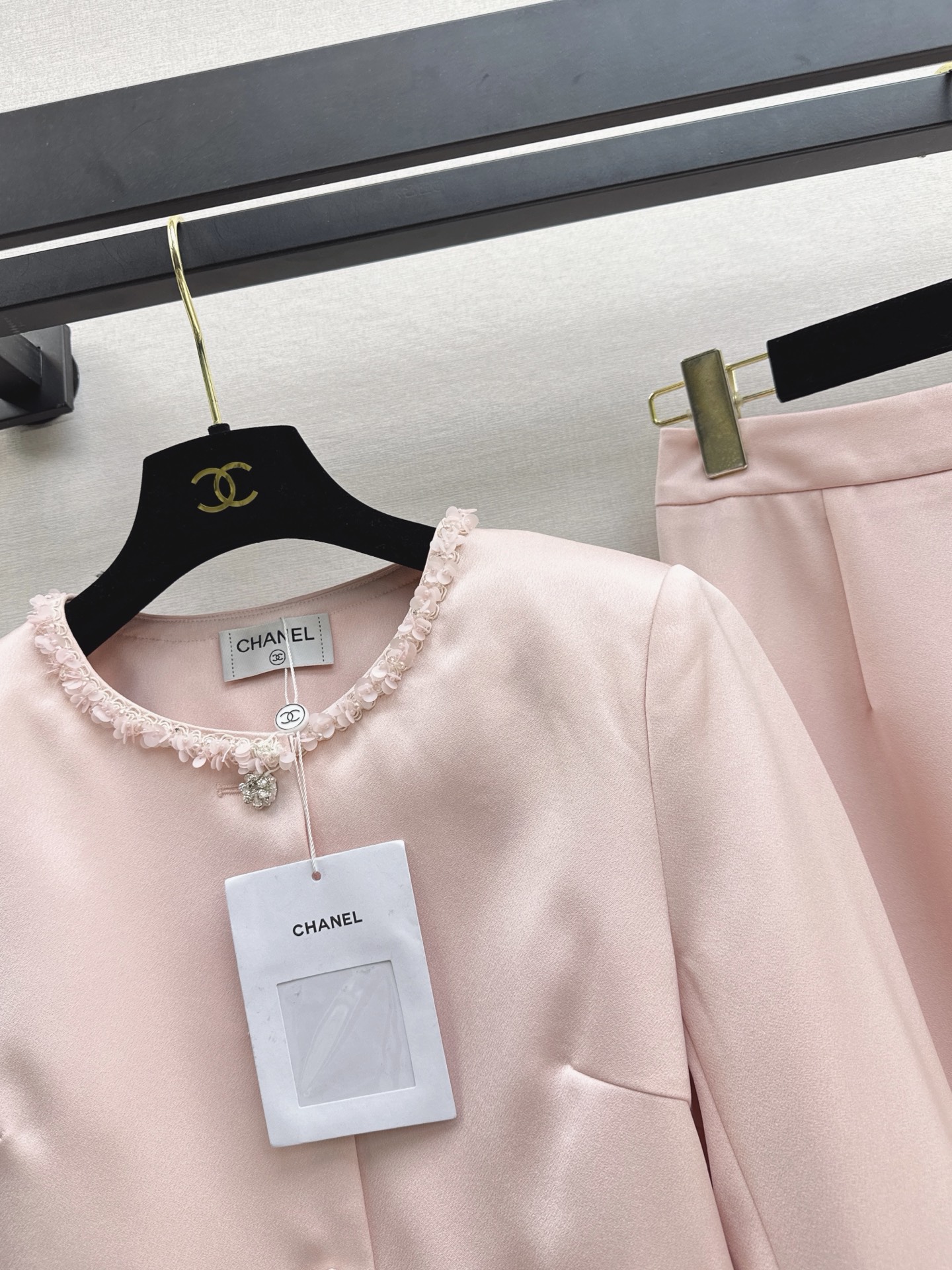 Chan 26fw cropped jacket slirt sets