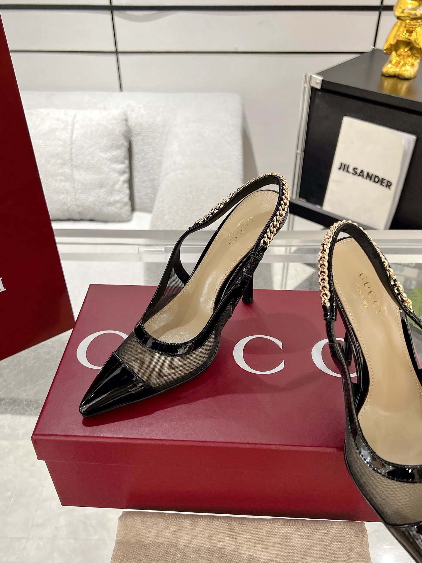 Gucc 25fw slingback heels