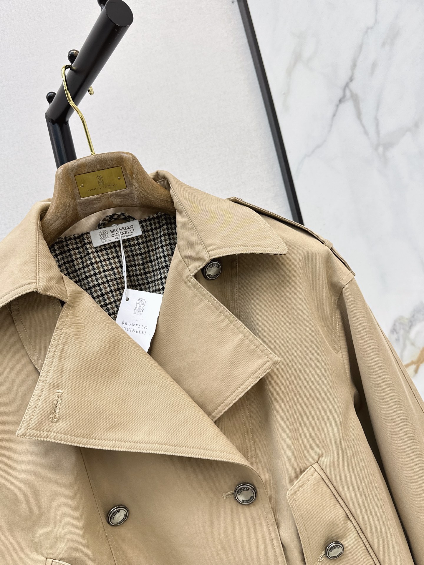Brun 26fw cropped trench coats