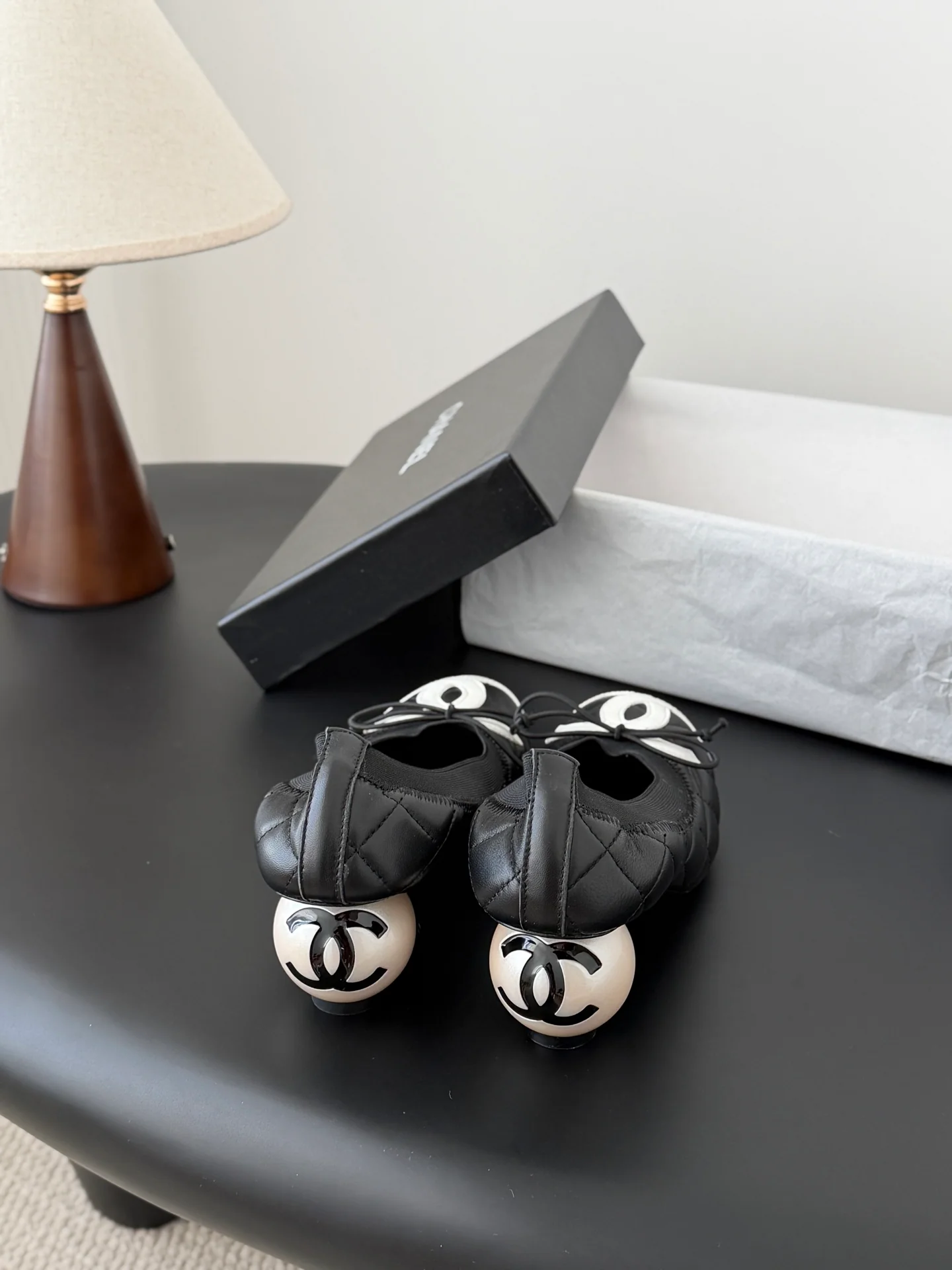 Chan 25k chunky heel ballerina shoes