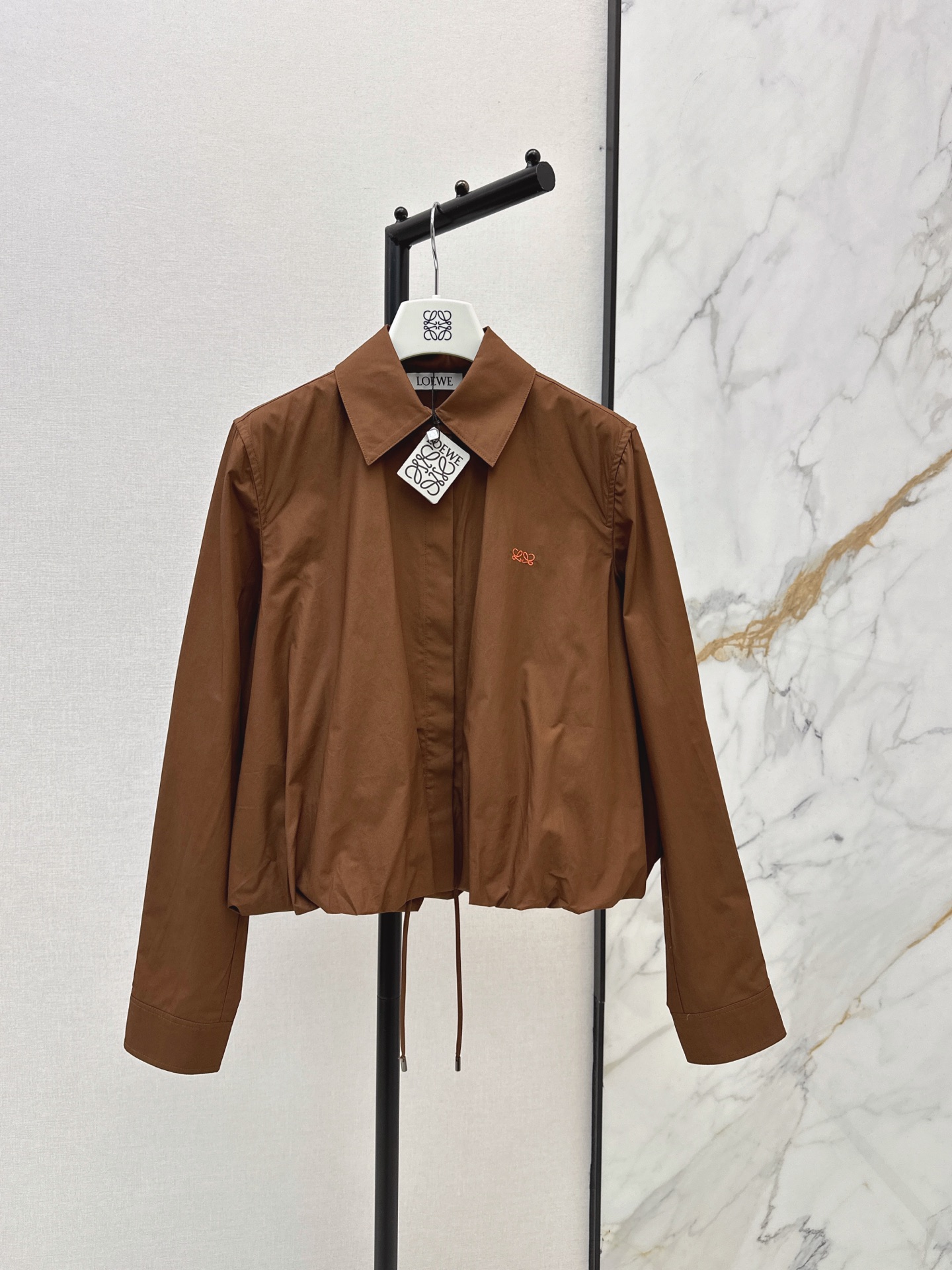 Loe 26fw drawstring shirt