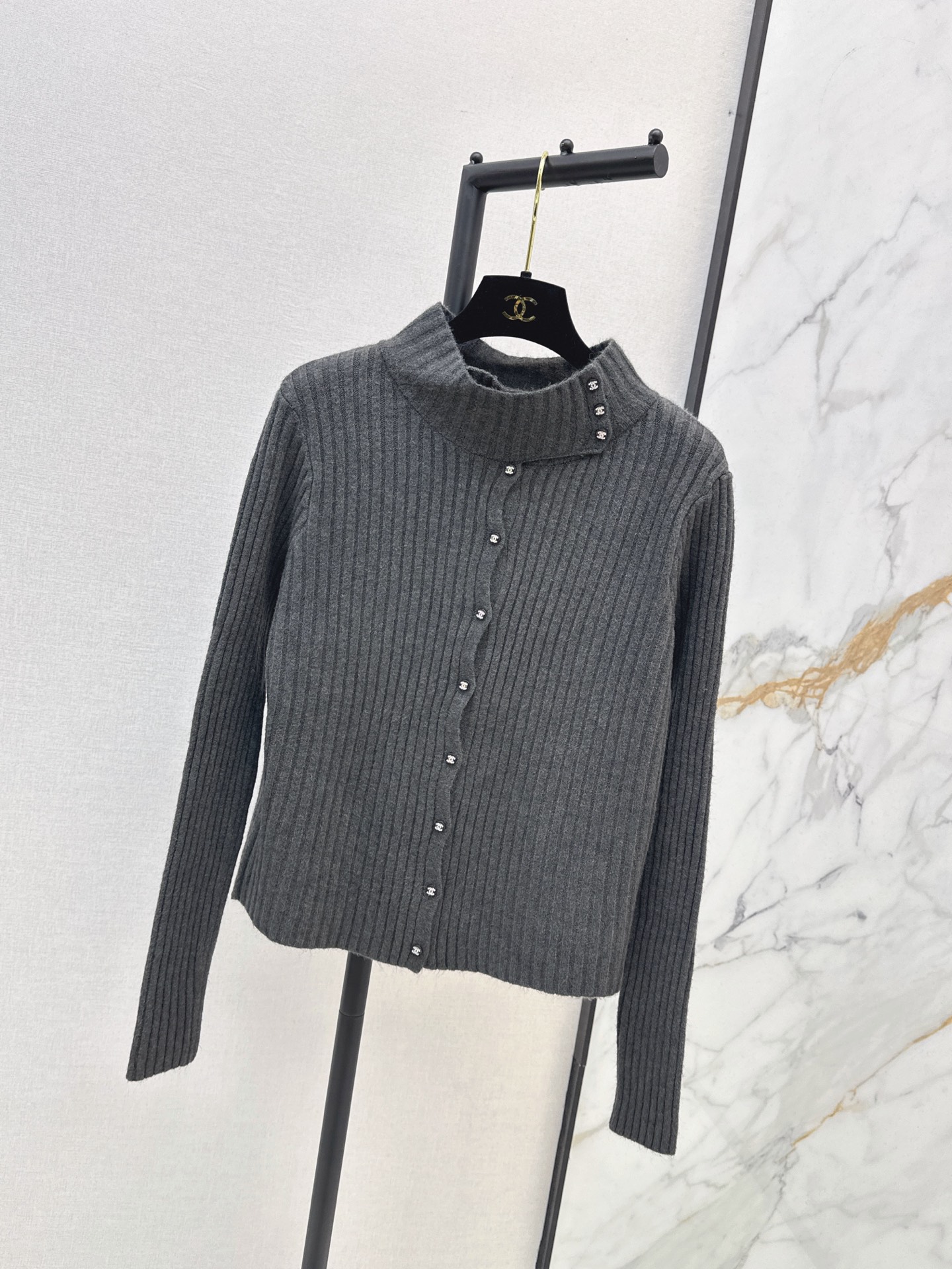 Chan 26fw slim-fit knit cardigan