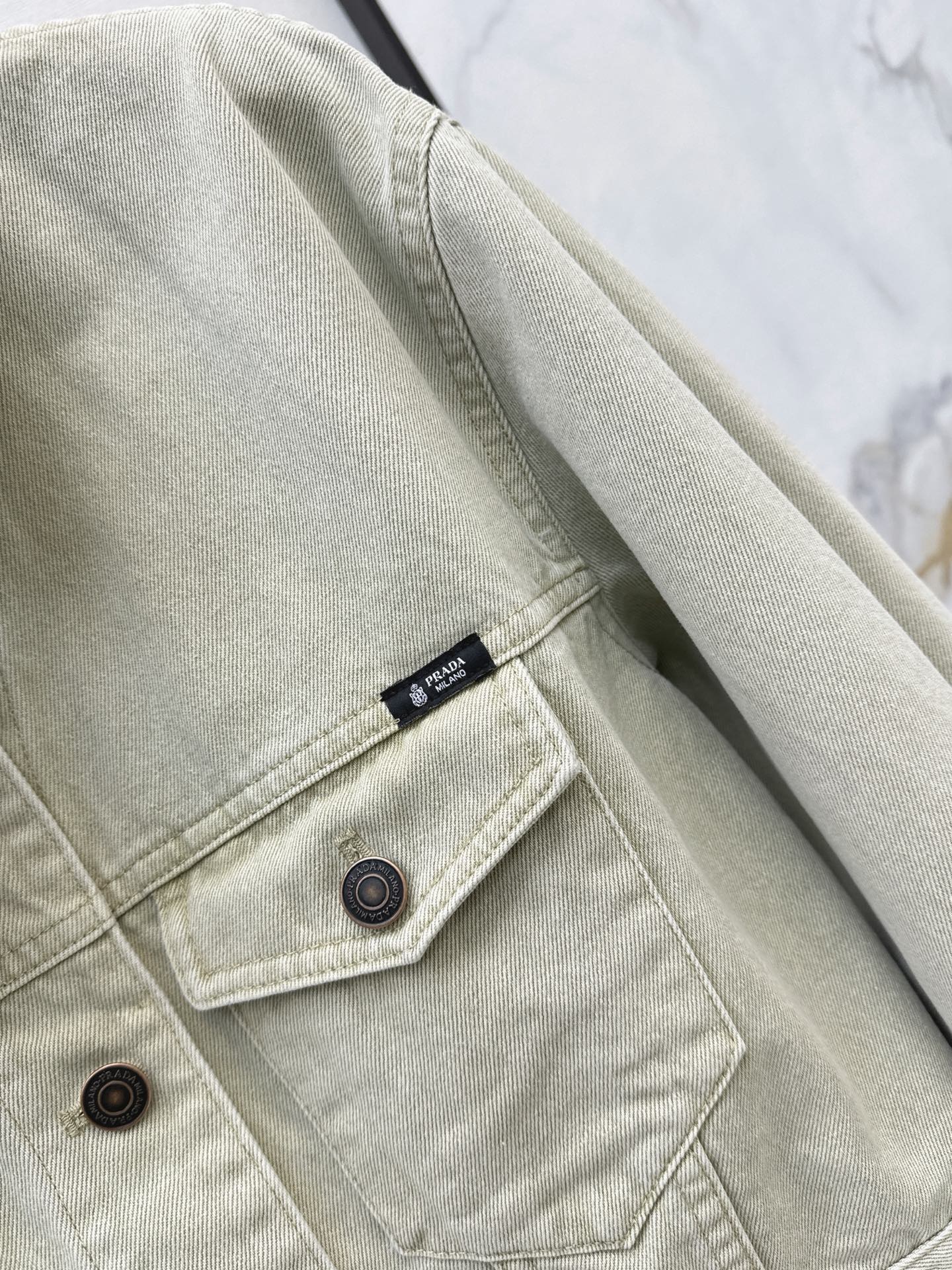 Pra 26fw cropped denim jacket