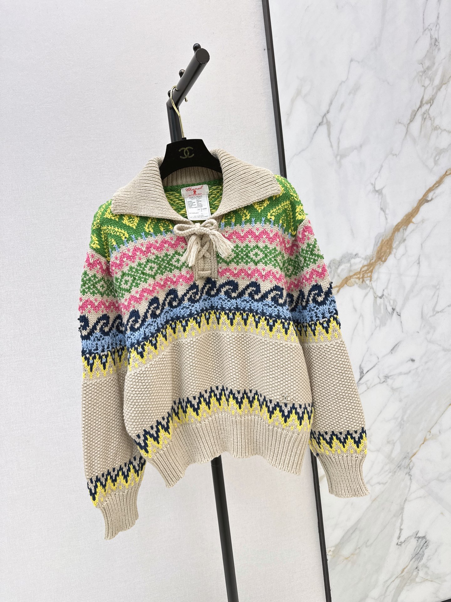 Chan 26fw fair isle jacquard sweater