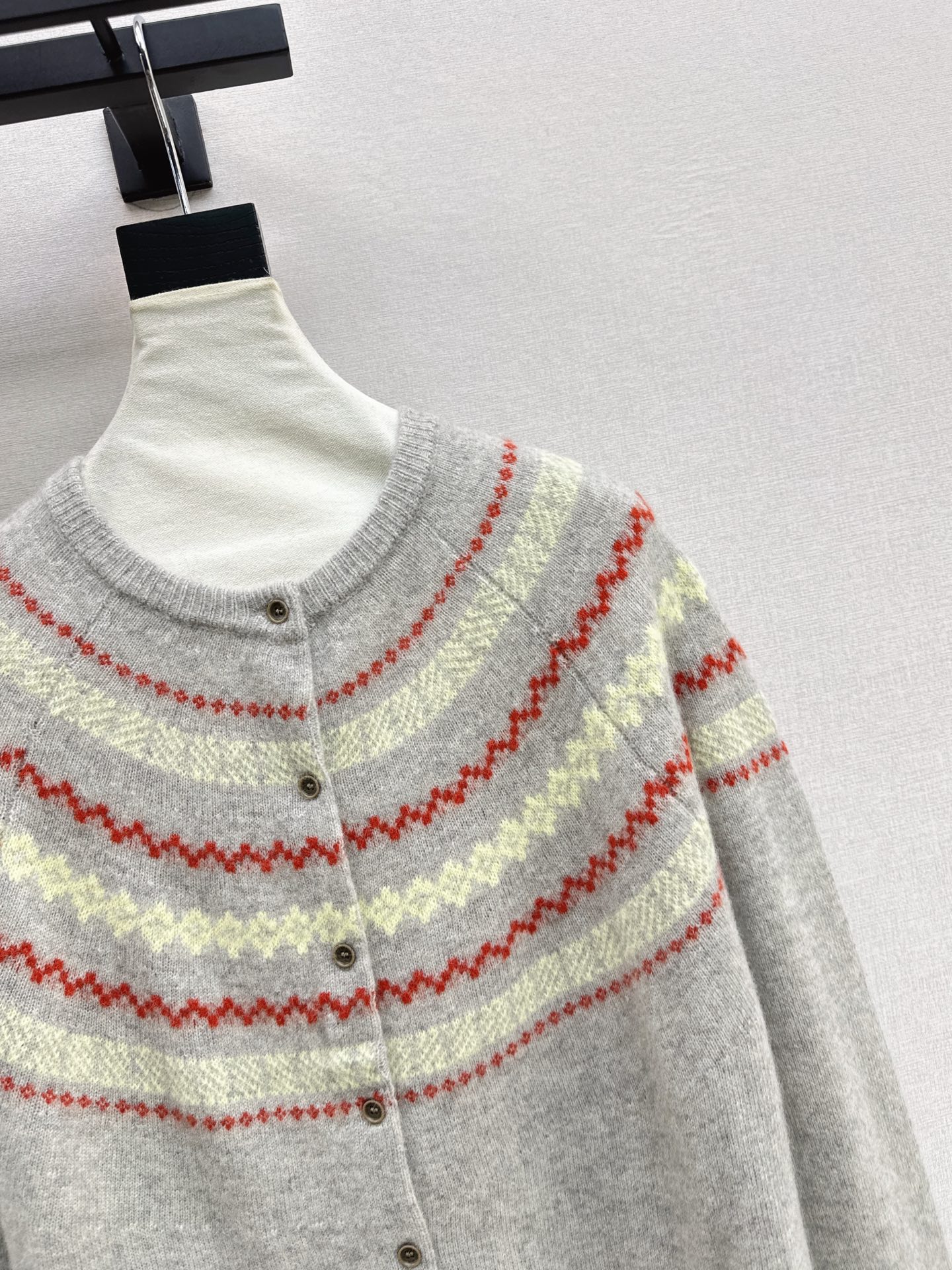 Max 26fw fair isle knit cardigan