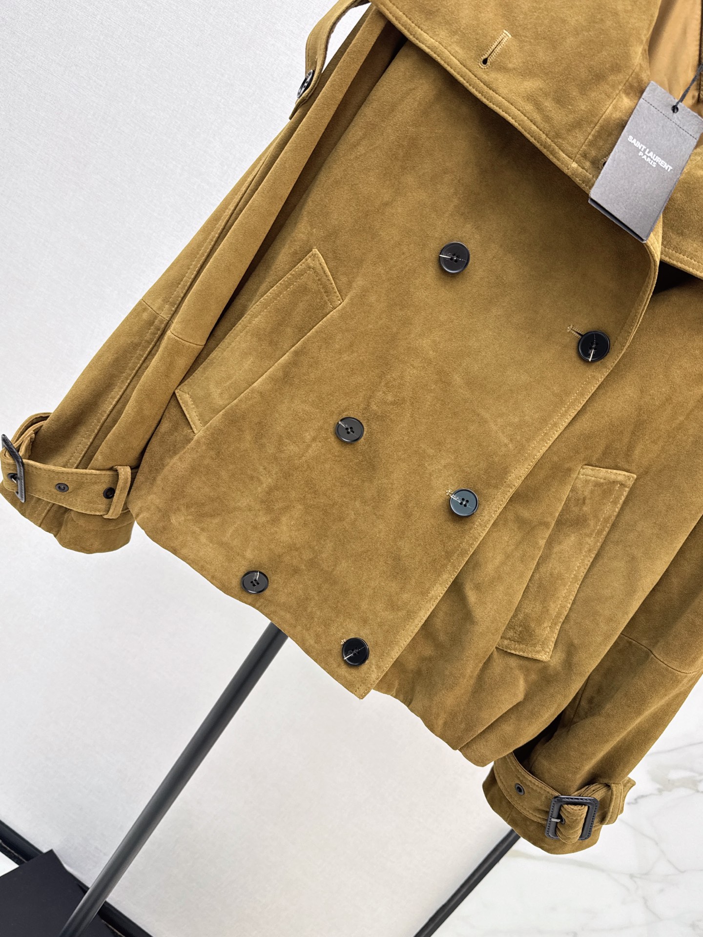Sain 26fw suede fleece leather jacket