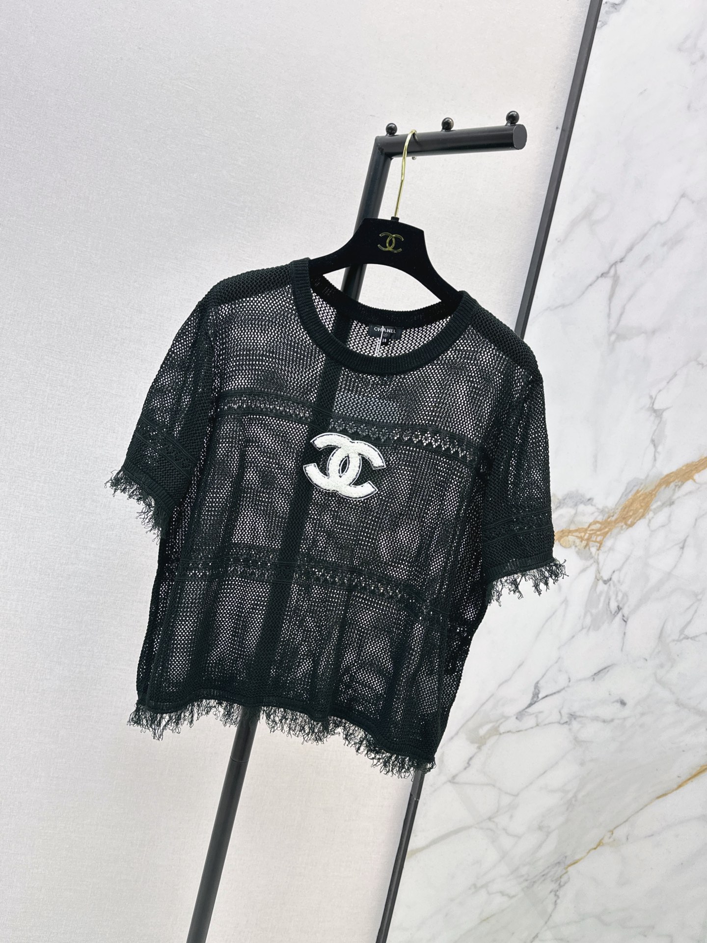 Chan 26fw hollow knitwear