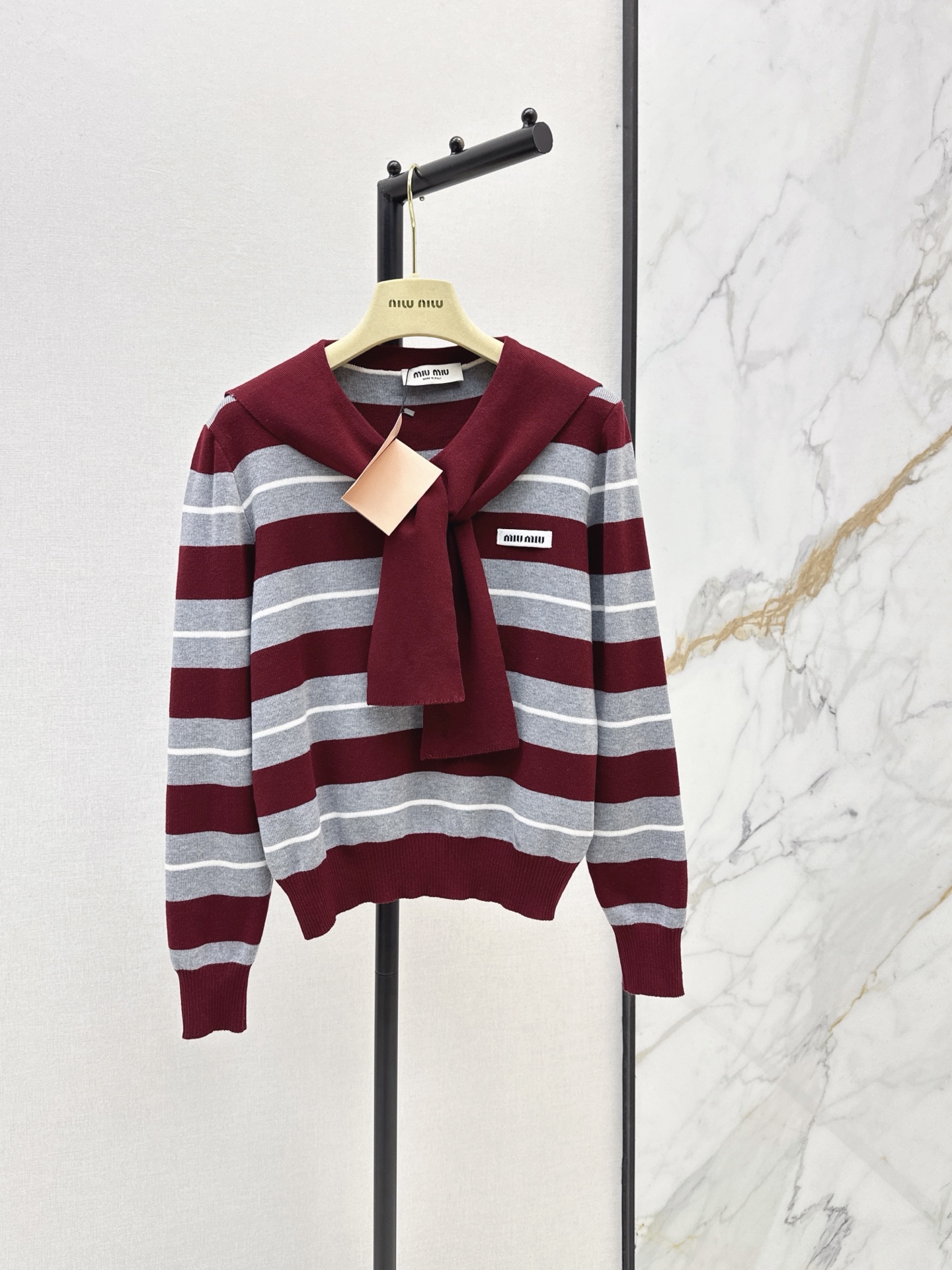 Miu 26fw stripe knitwear