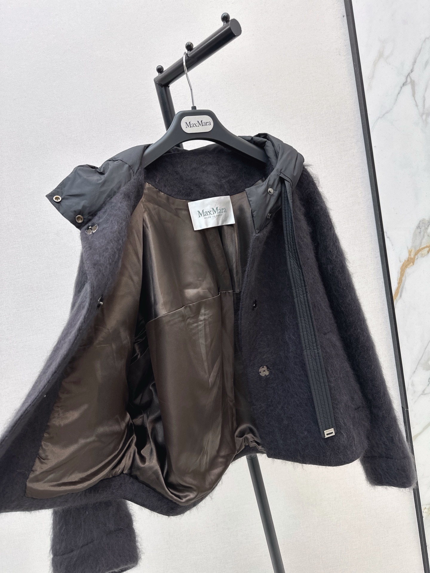 Max 26fw wool hooded jacket