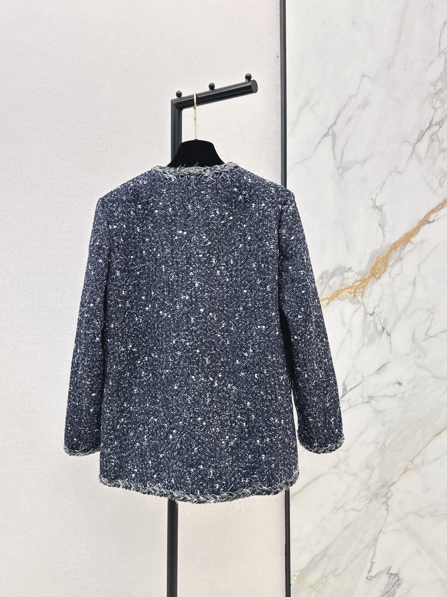 Chan 26fw goose down filled tweed woven jacket