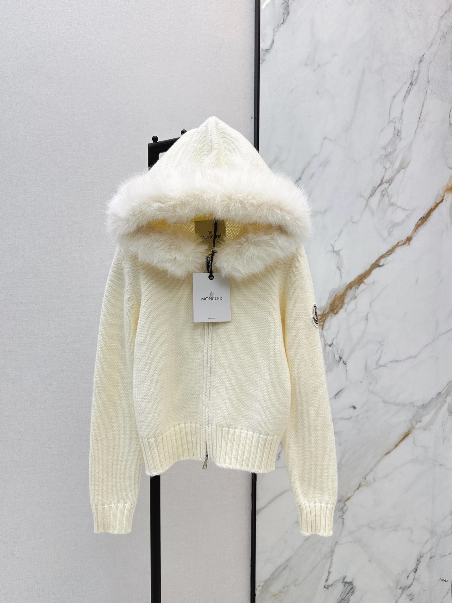 Monc 26fw hooded knit jacket