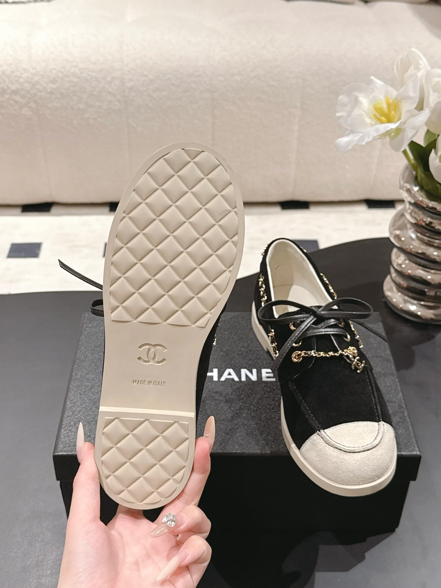 Chan 25fw suede loafers shoes