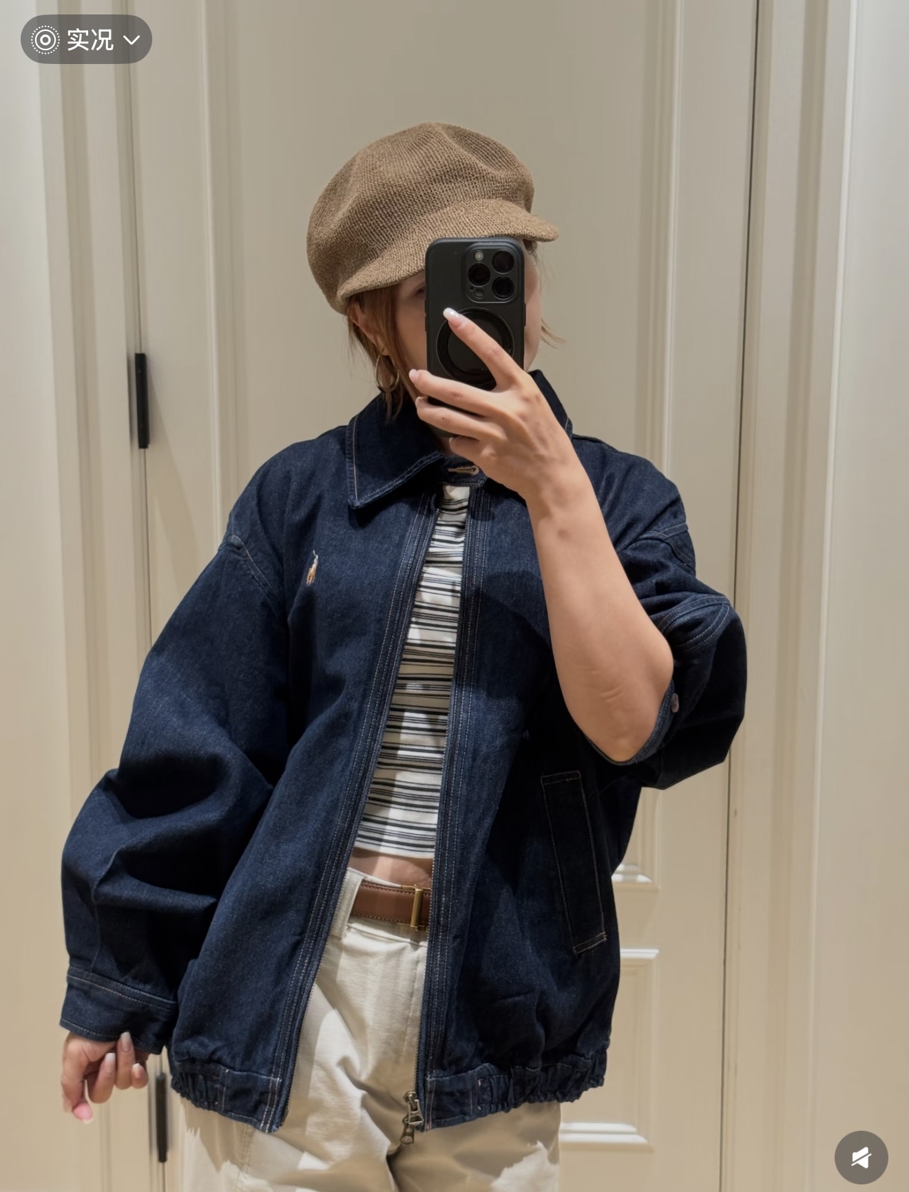 Ralp 26f w denim padded jacket