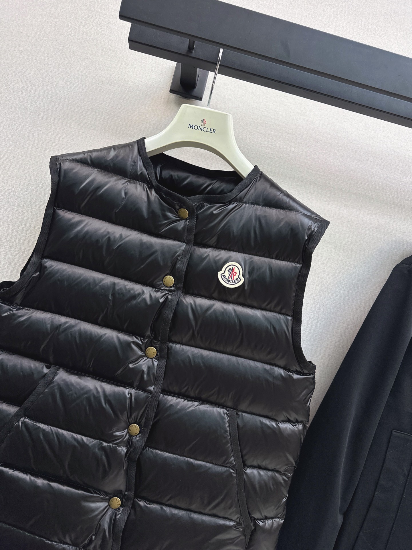 Monc 26fw down vest hooded trench coats sets