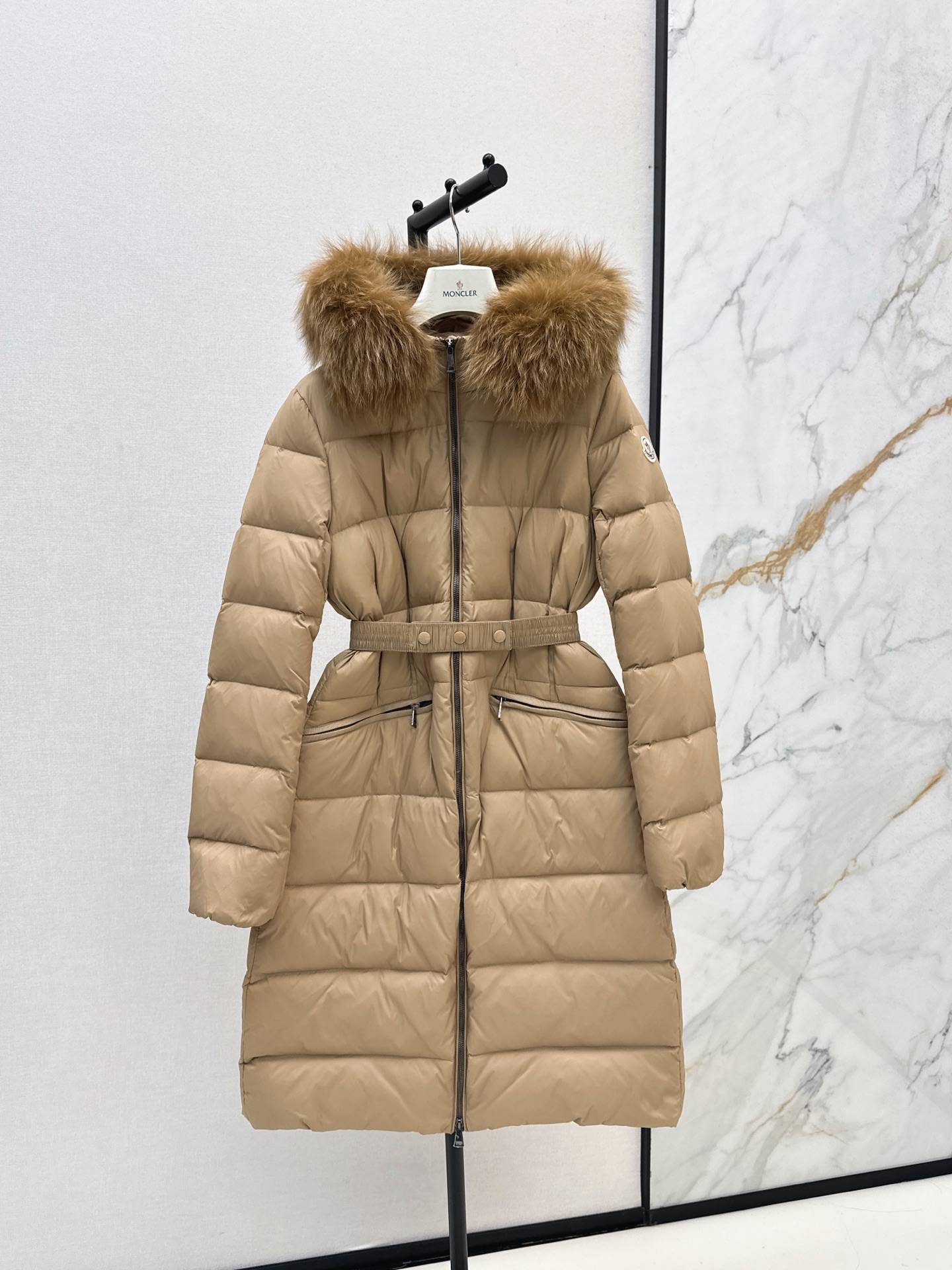 Monc 26fw hooded long down jacket
