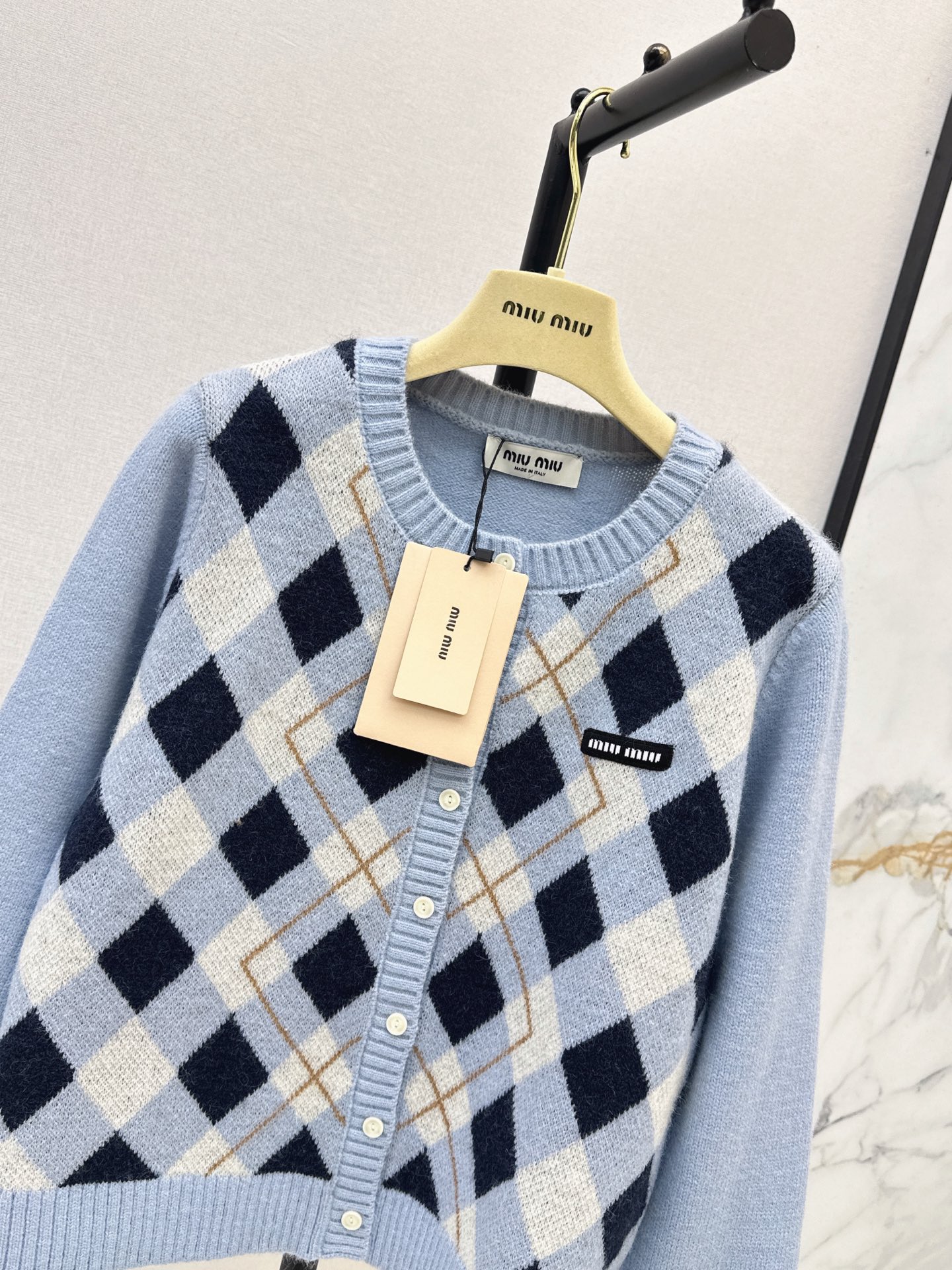 Miu 26fw jacquard cardigan