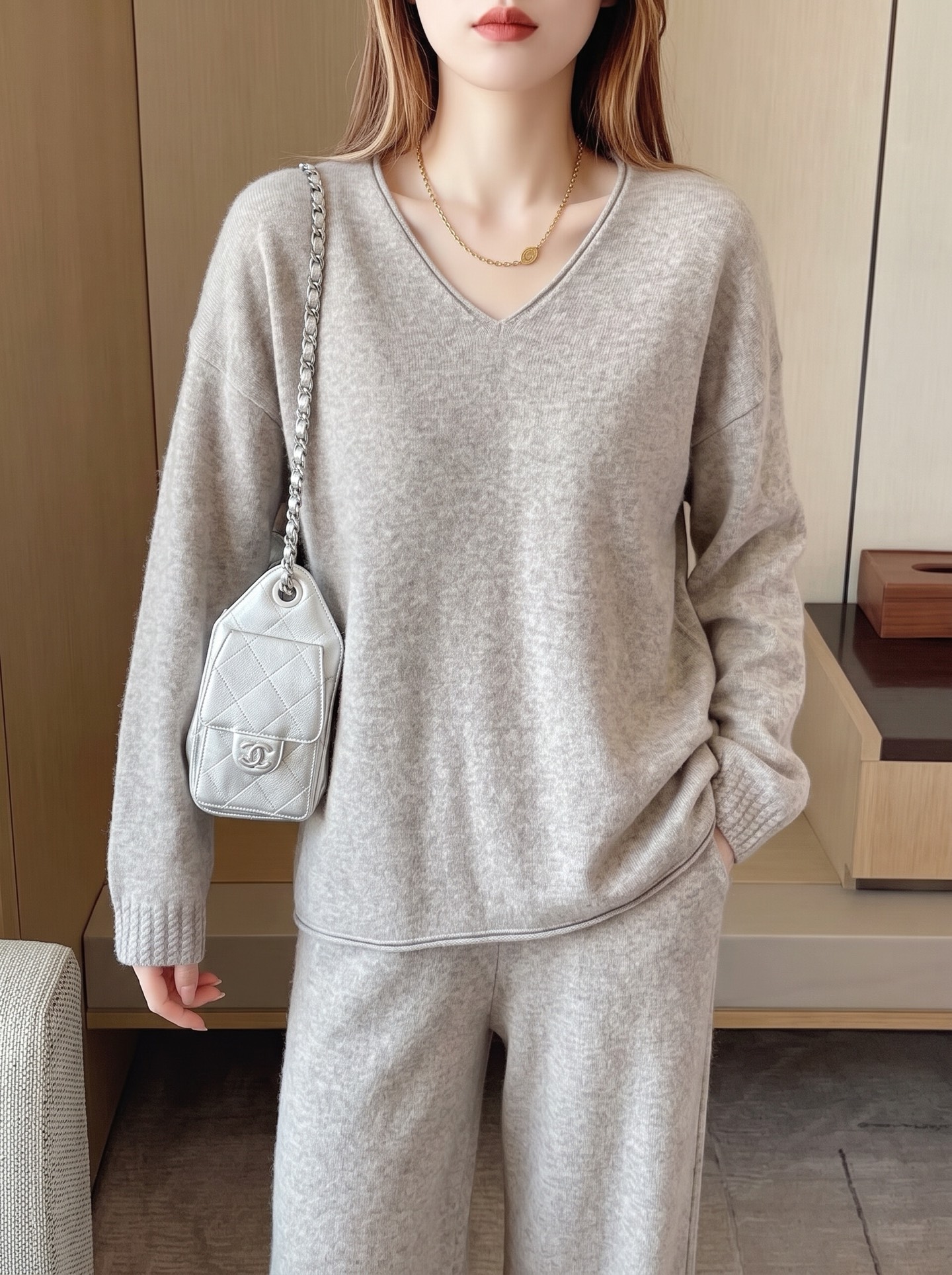 Row 26fw wool sweater pants sets