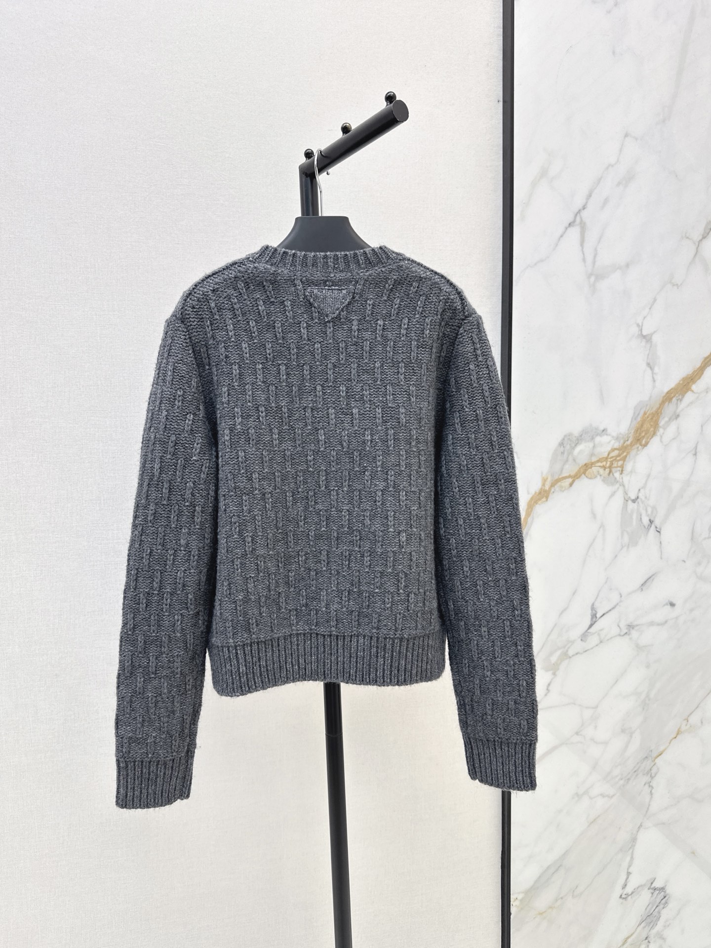 Pra 26fw cable zipper knit jacket