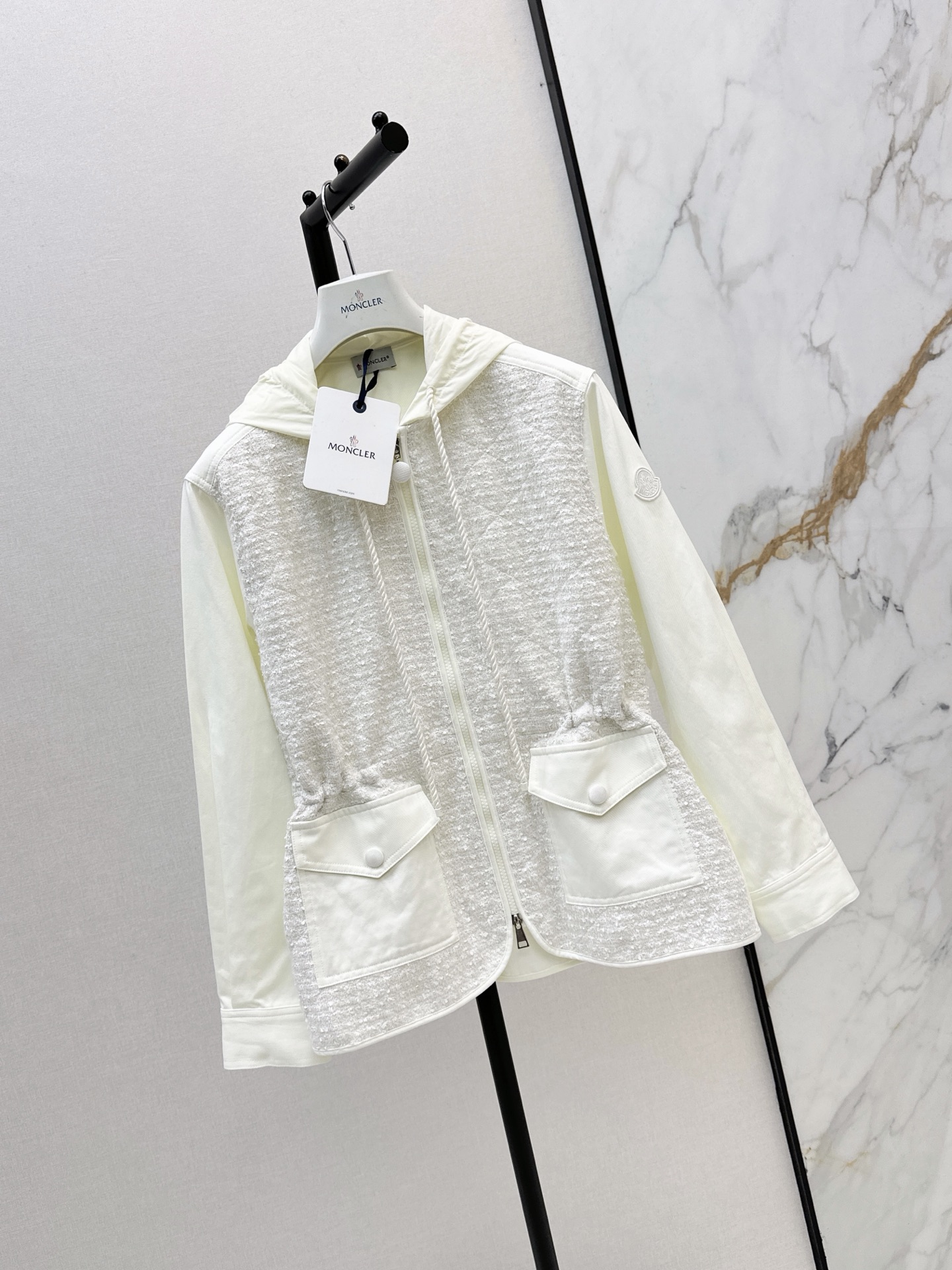 Monc 26fw drawstring hooded trench coats