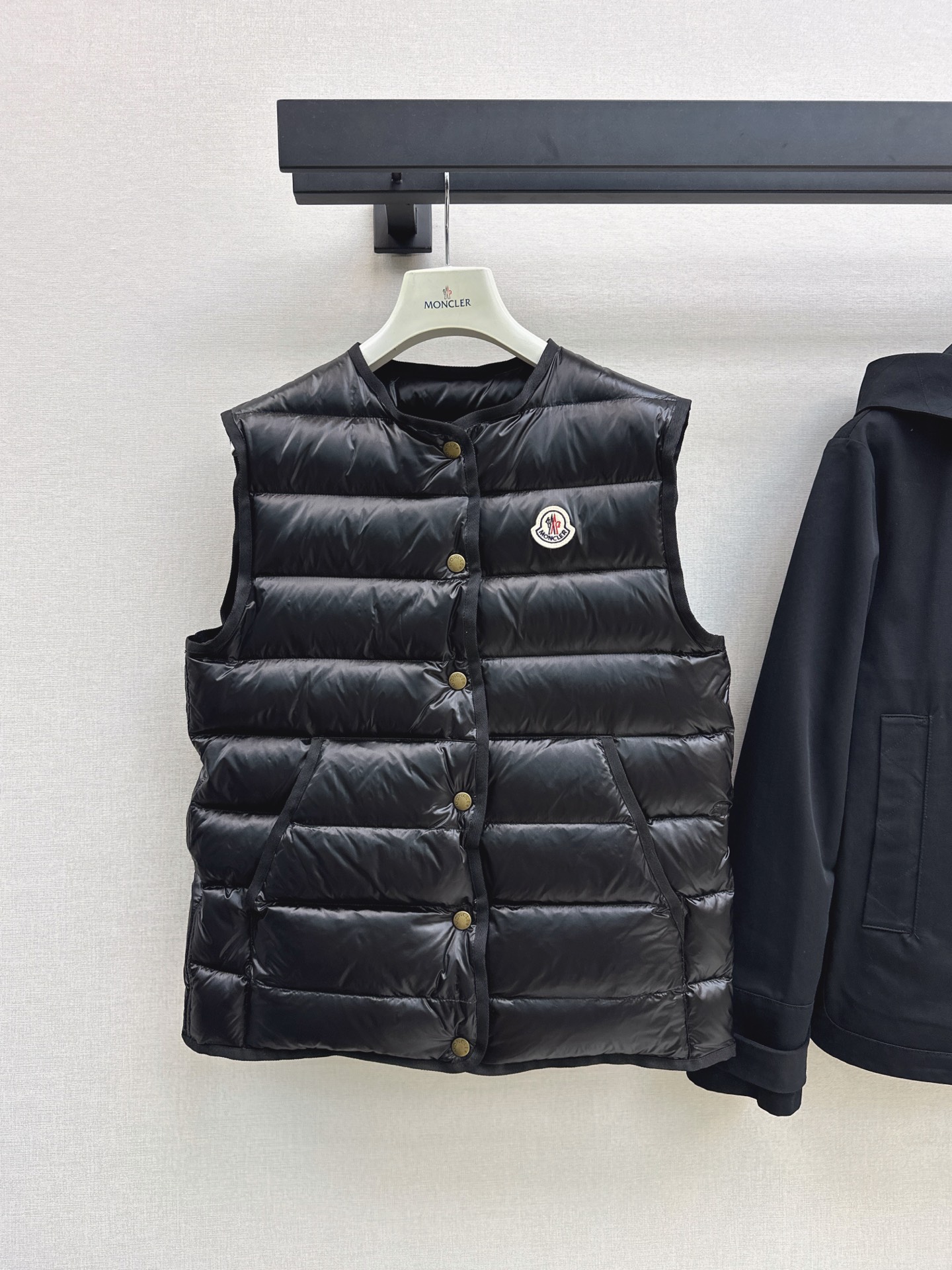 Monc 26fw down vest hooded trench coats sets