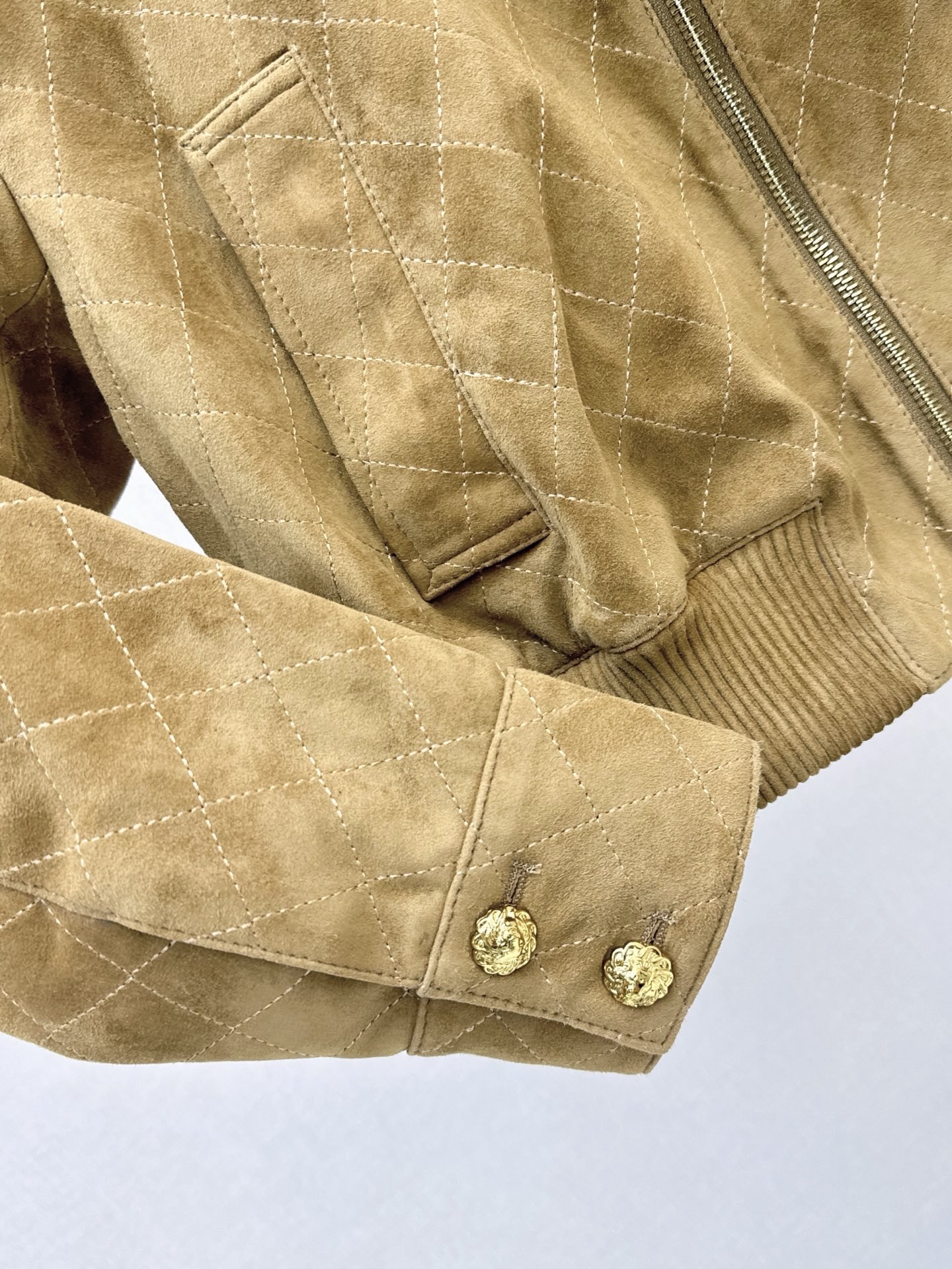 Chan 26fw suede fleece jacket