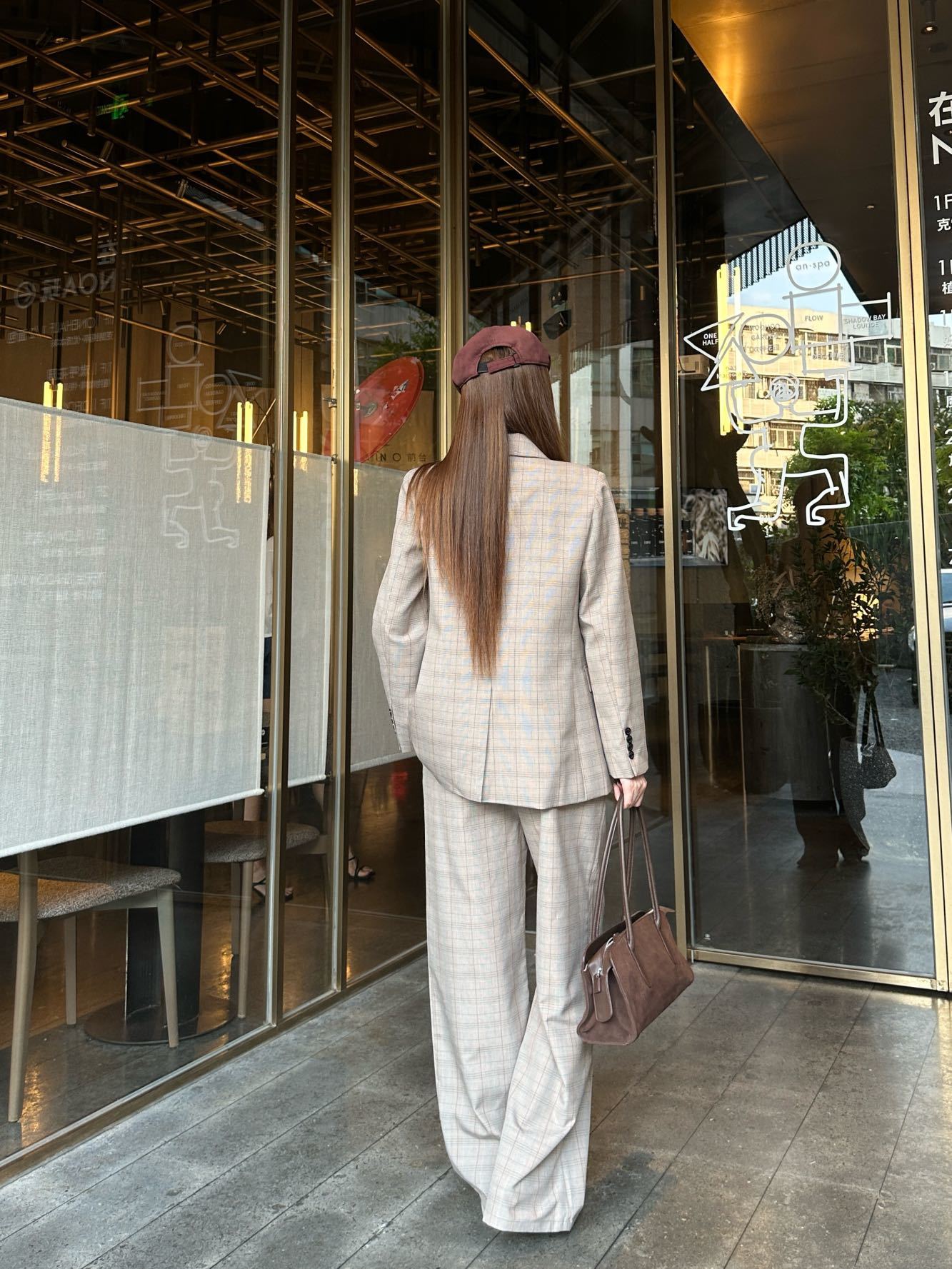 Miu 26fw check suit pants