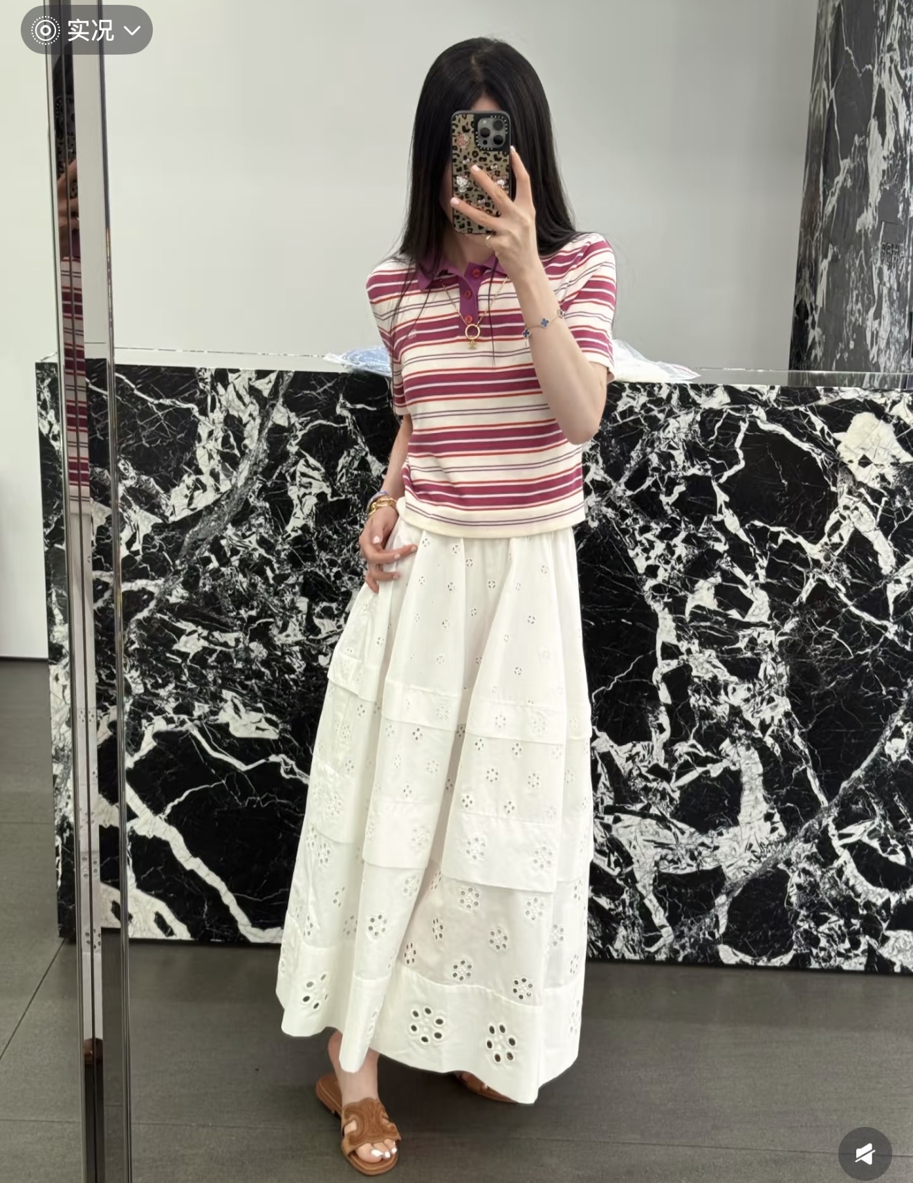 Celi 26fw embroidery skirt