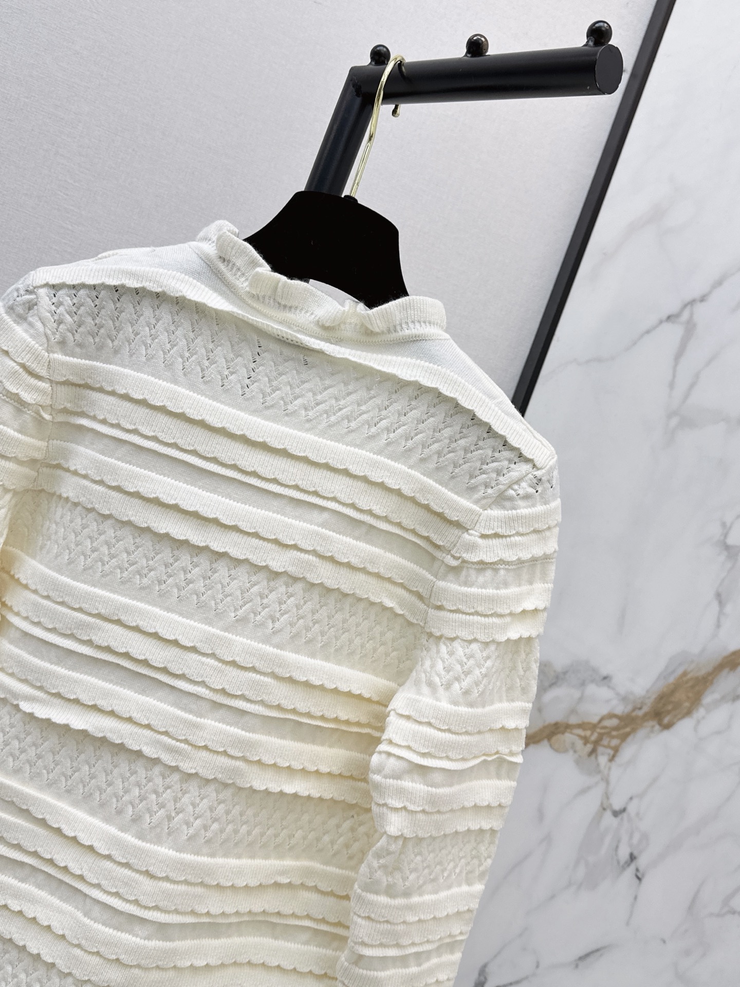 Chan 26fw ruffle knit cardigan