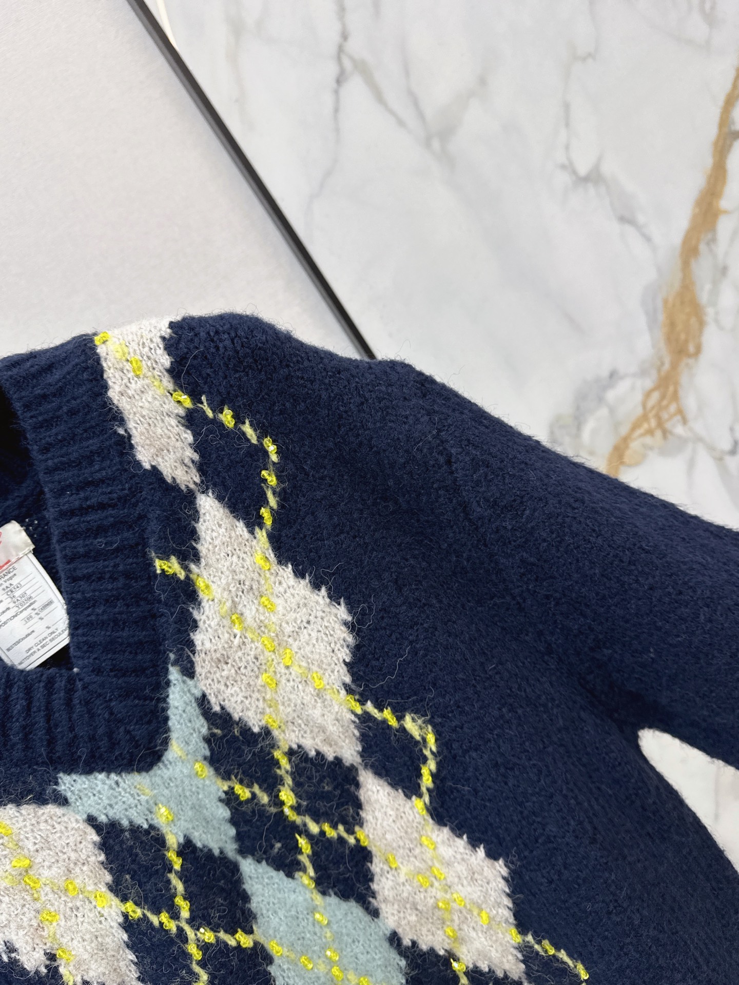 Chan 26fw jacquard knit sweater