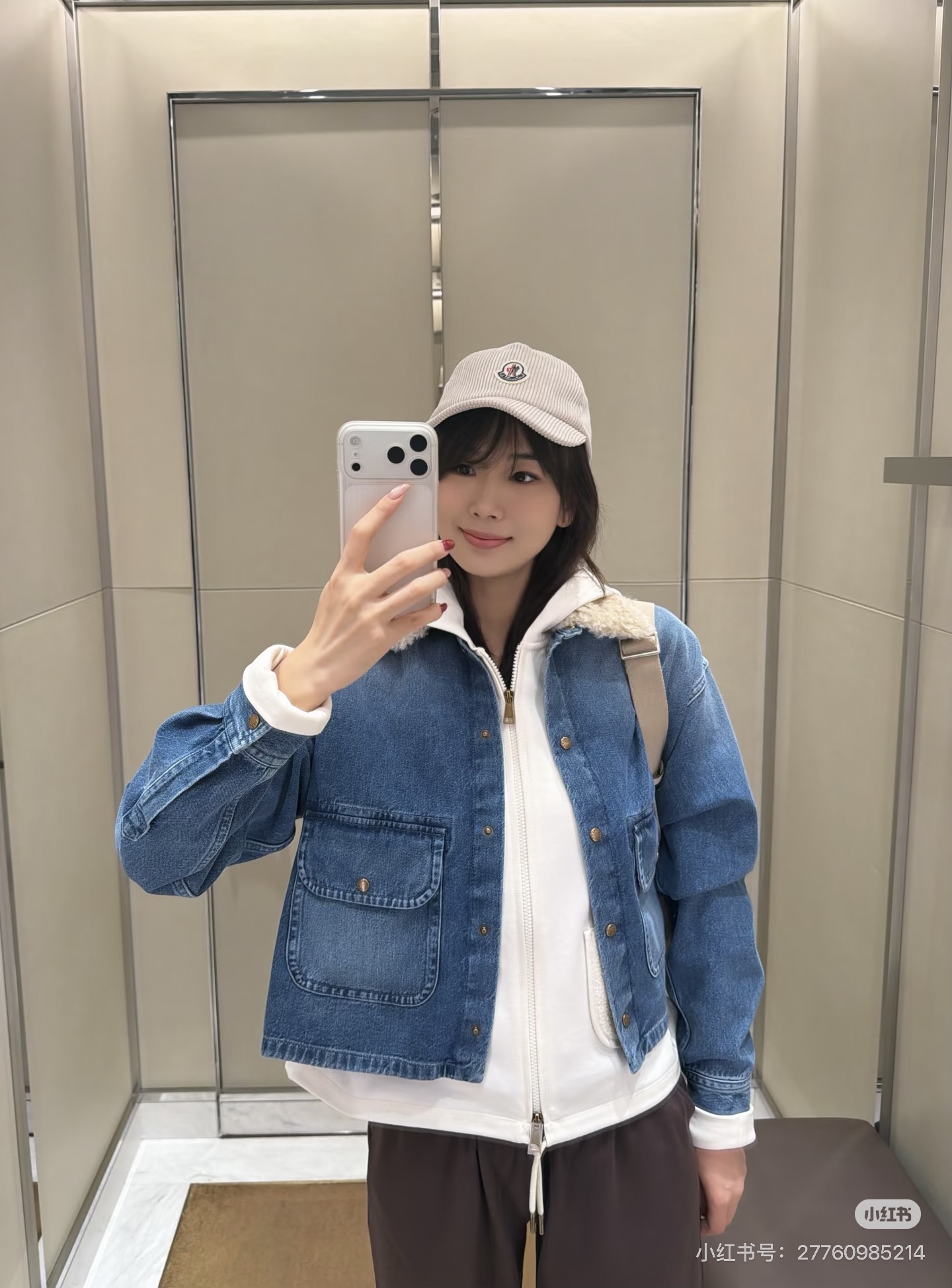 Monc 26fw teedy neck denim jacket