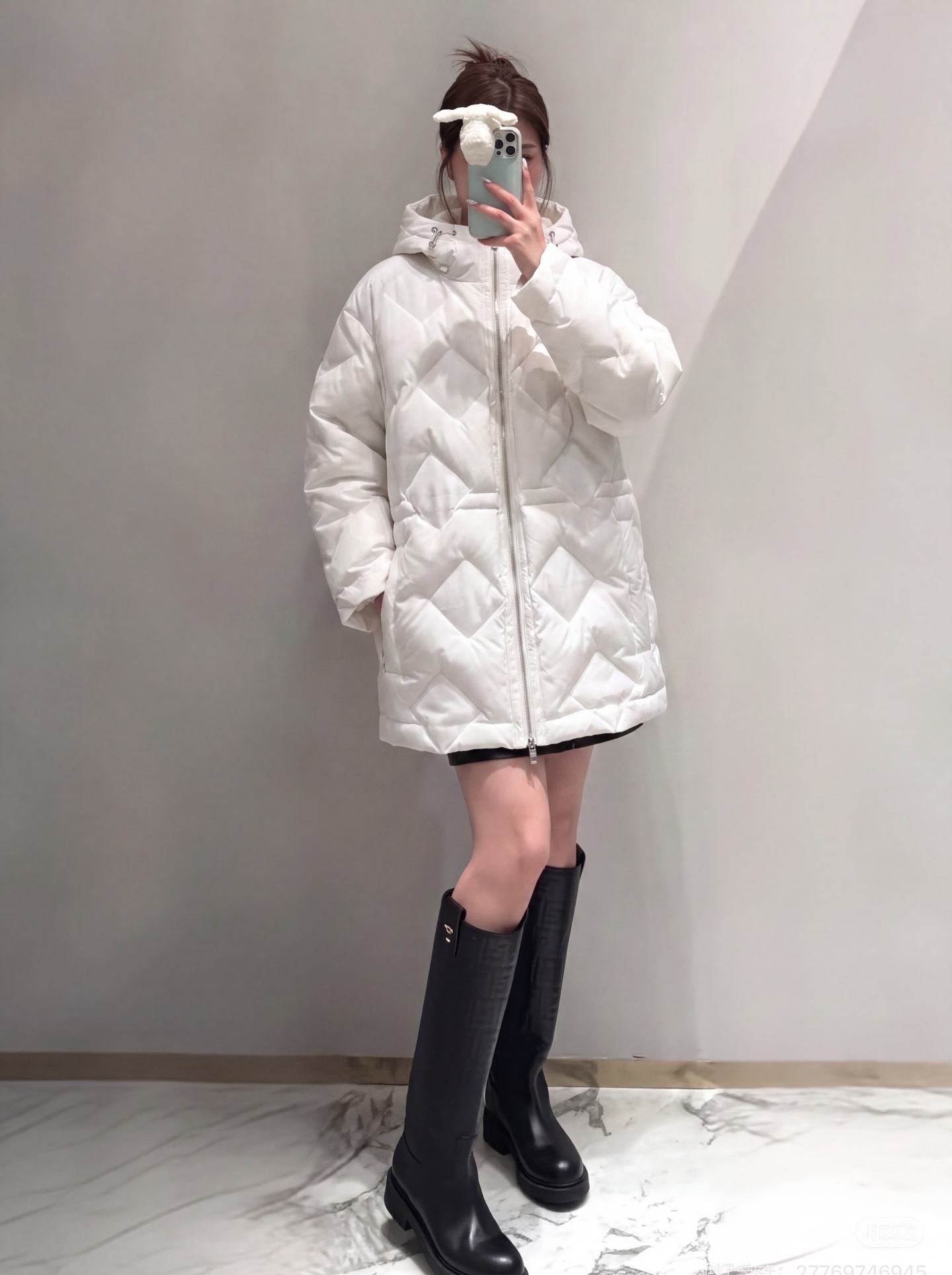 Fen 26fw hooded down jacket