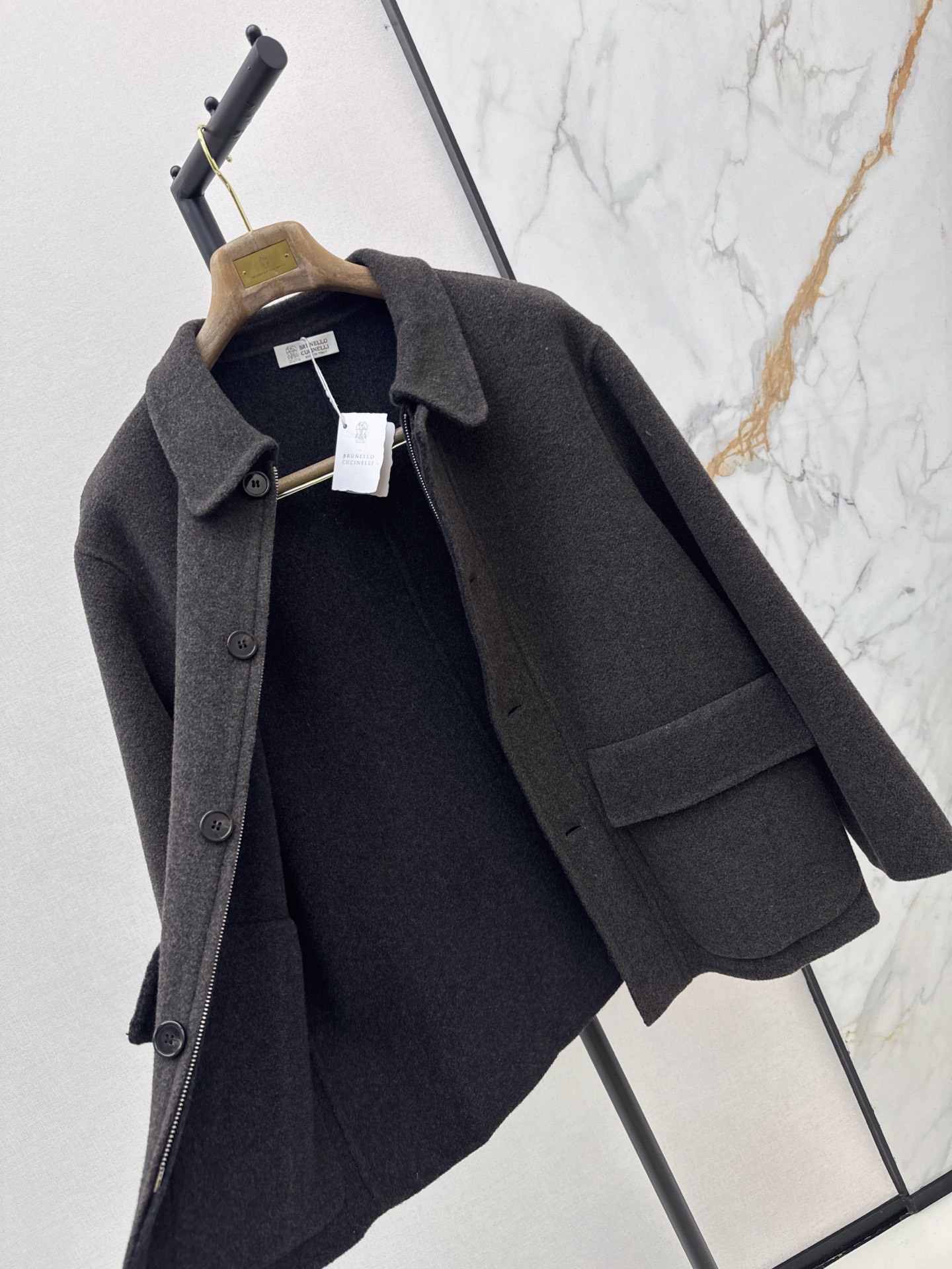 Brun 26fw woolen collared jacket