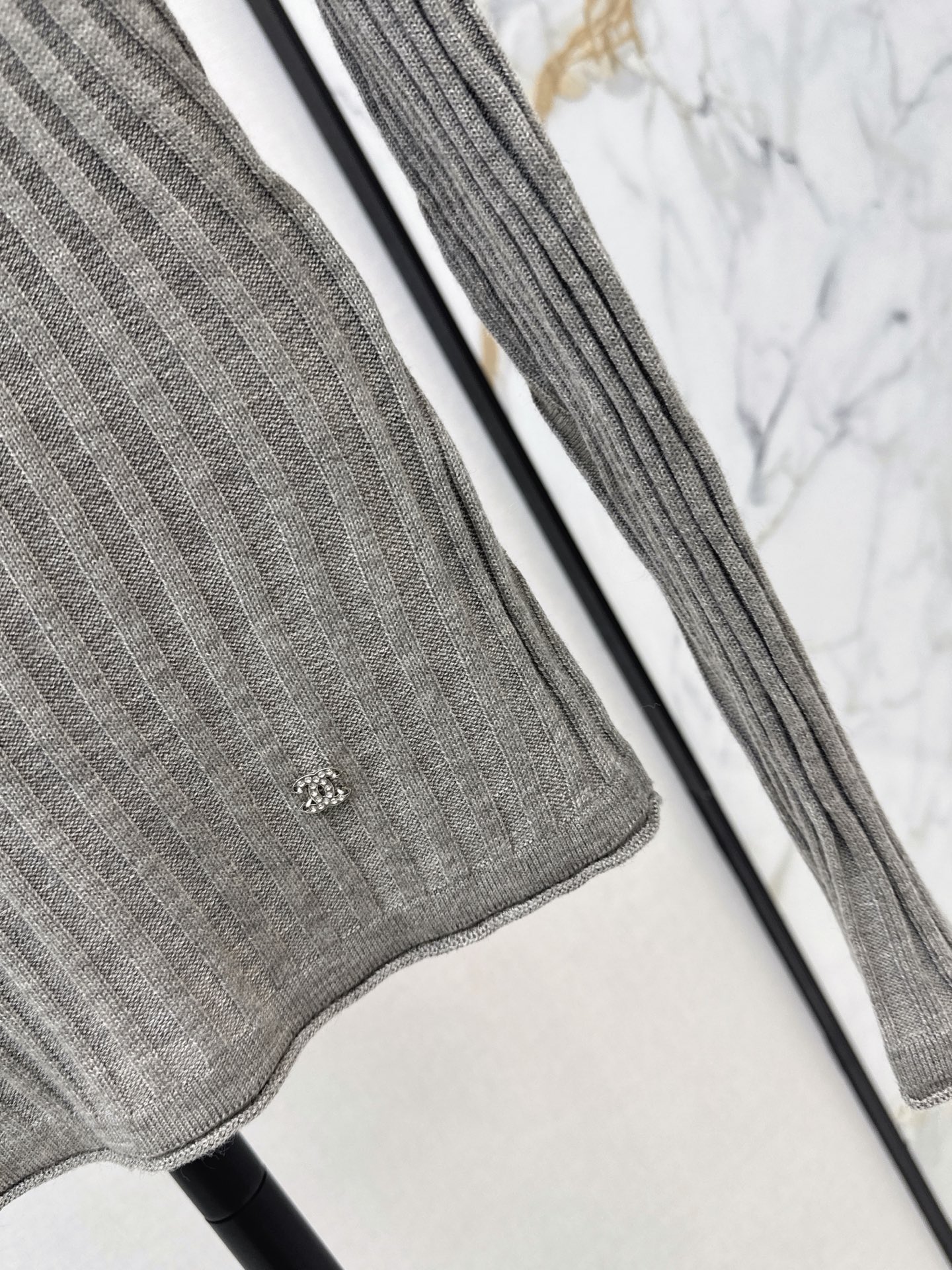 Chan 26fw slim-fit stand collar knitwear
