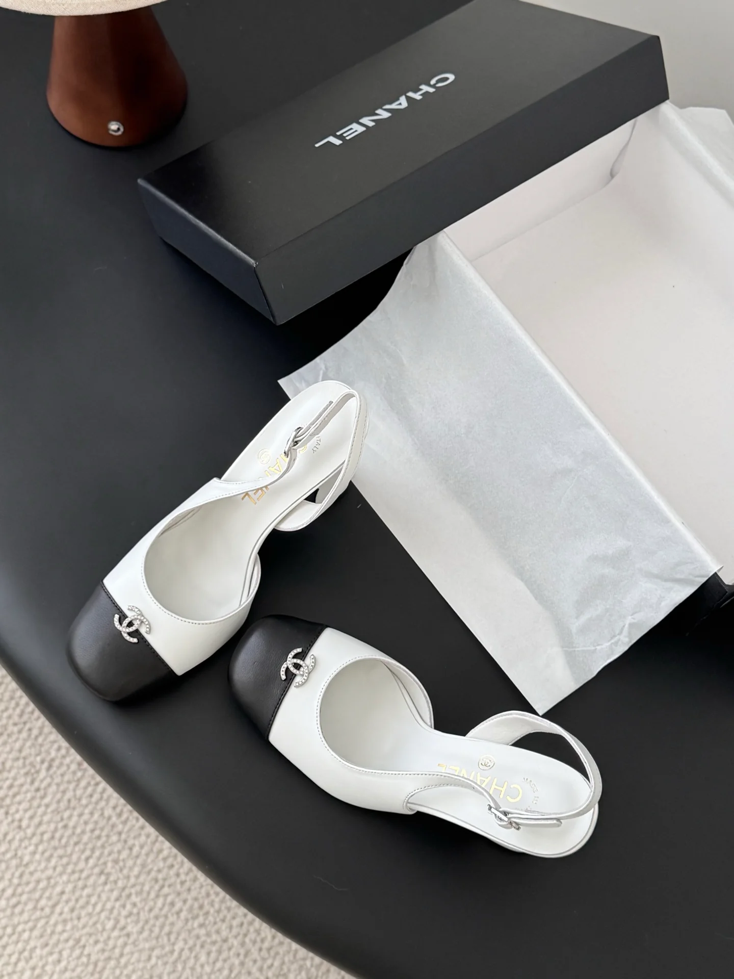 Chan 25fw slingback mary jane chunky heels